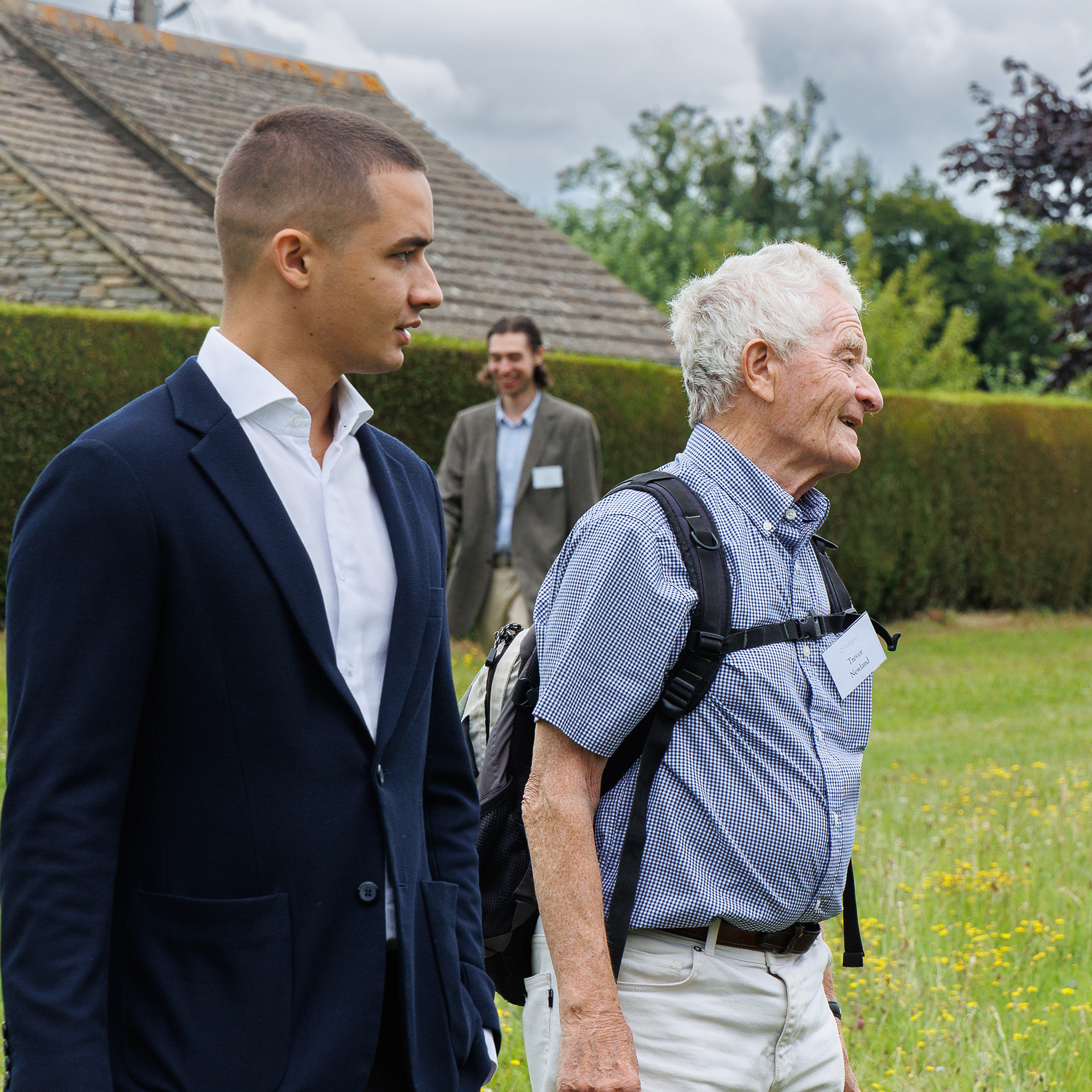 Benjamin and Trevor at Bow in the Cloud vineyard