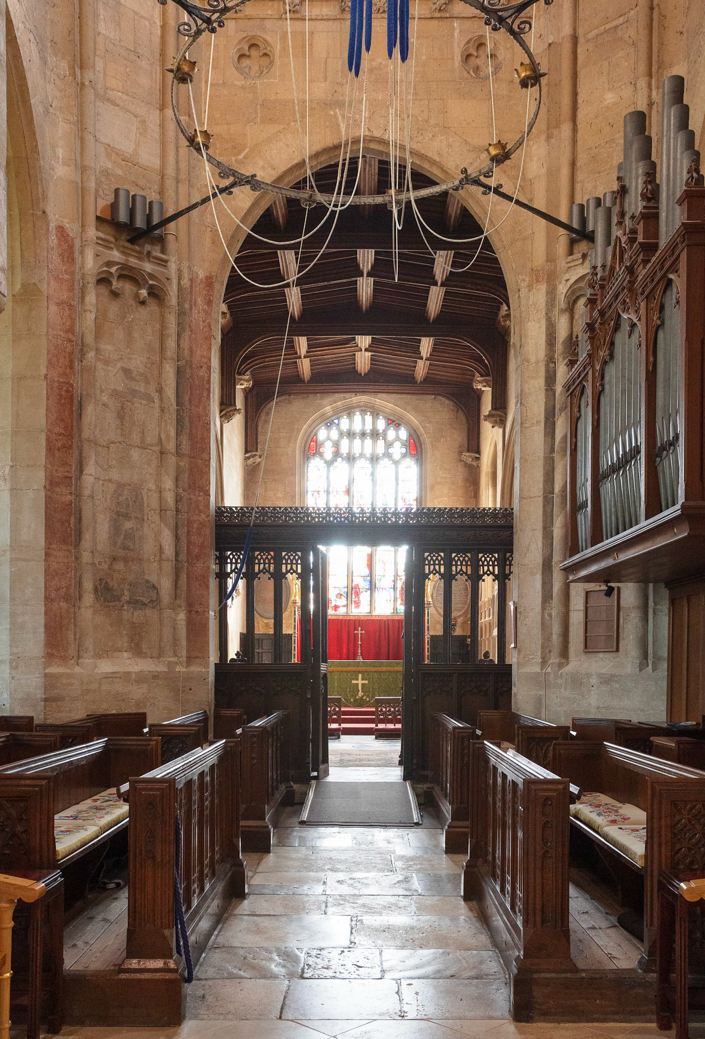 Inside St Mary's Fairford