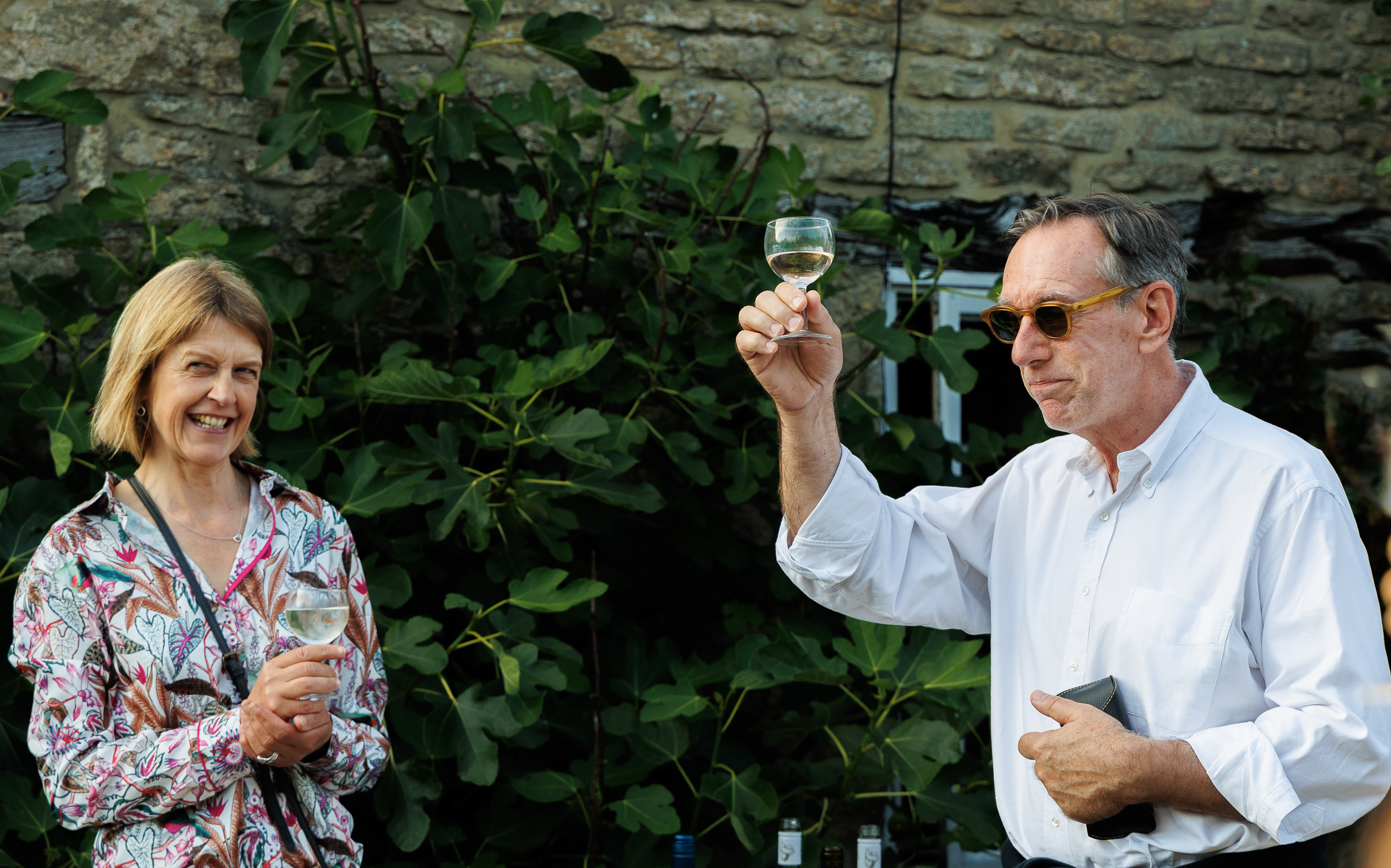 Tom raises a glass to Sophie