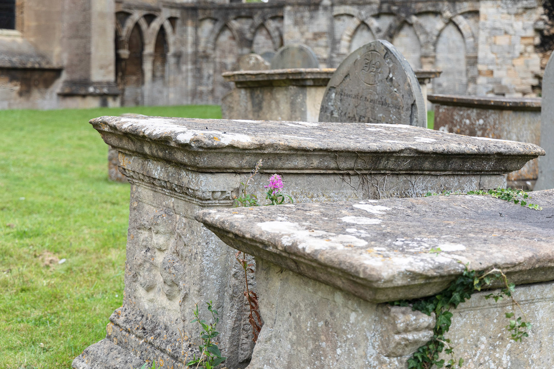 In the Abbey churchyard