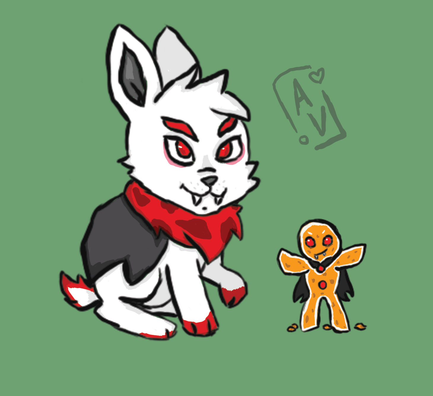 Halloween Cybunny and Jinjah from Neopets