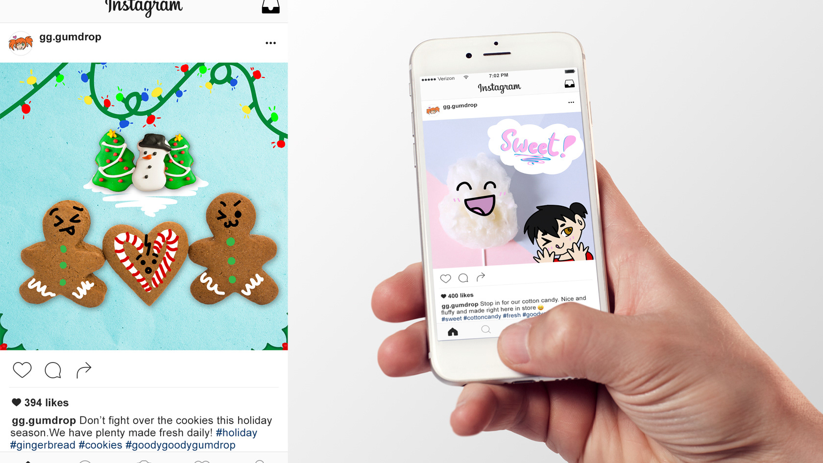 Instagram Ad - Christmas and Cotton Candy