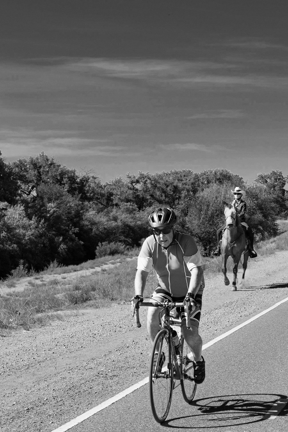 Horse vs. Bicycle, Rio Grande Bosque, Alb uquerque