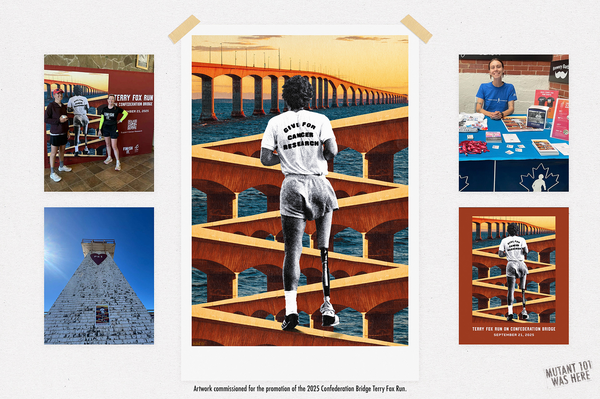 Artwork created for the 2025 Confederation Bridge Terry Fox Run.