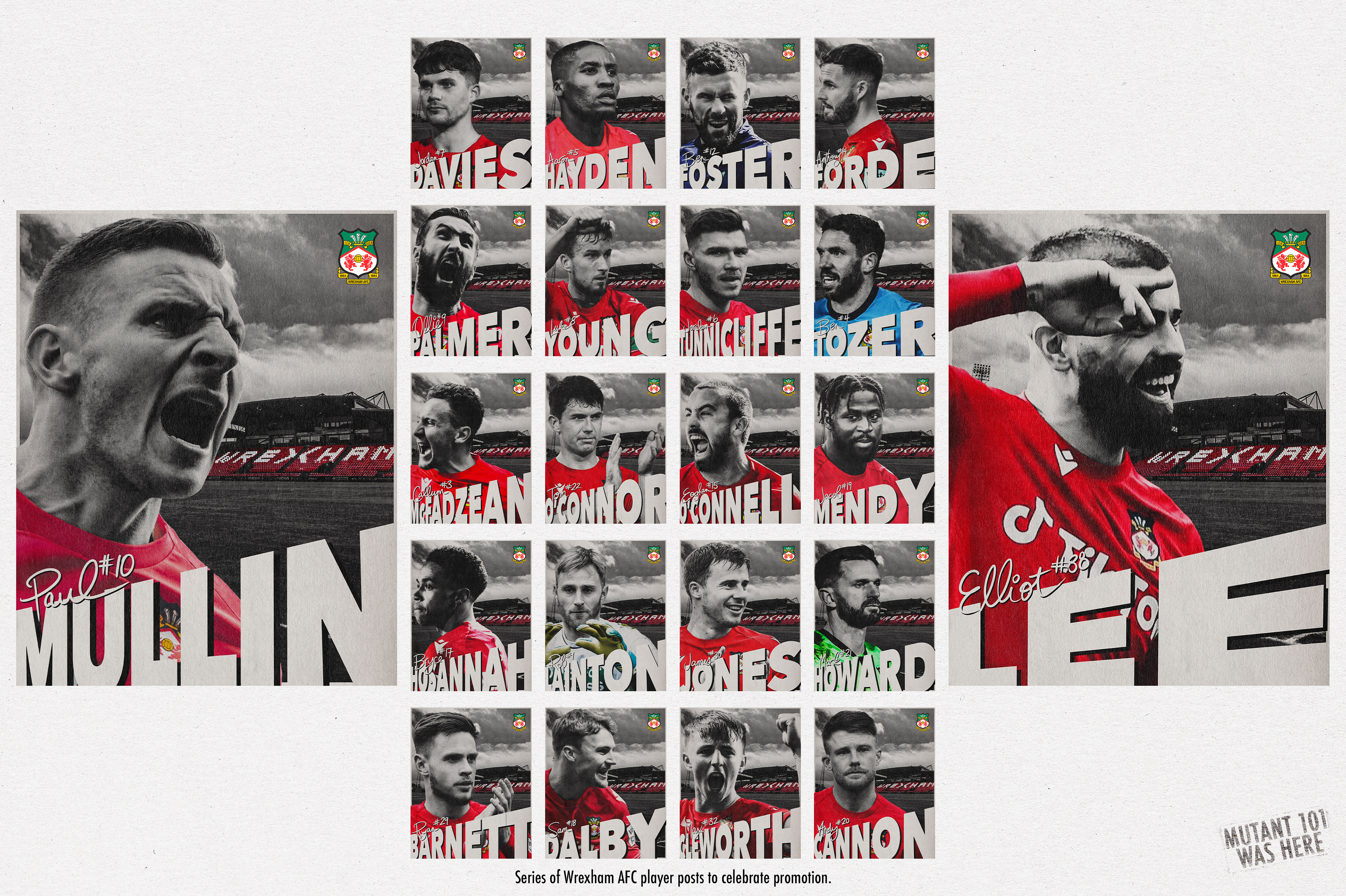 Entire Wrexham AFC Commissioned Promotion Artwork