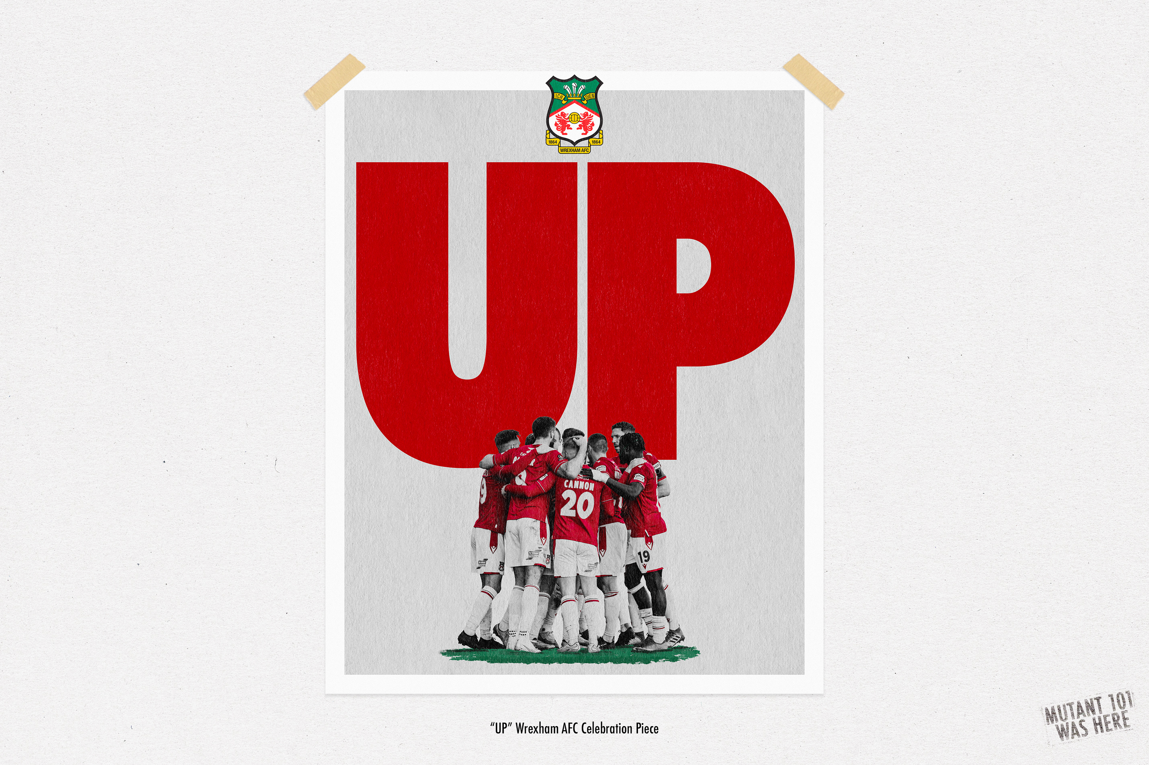 "Up" Commissioned Wrexham AFC Celebration Artwork