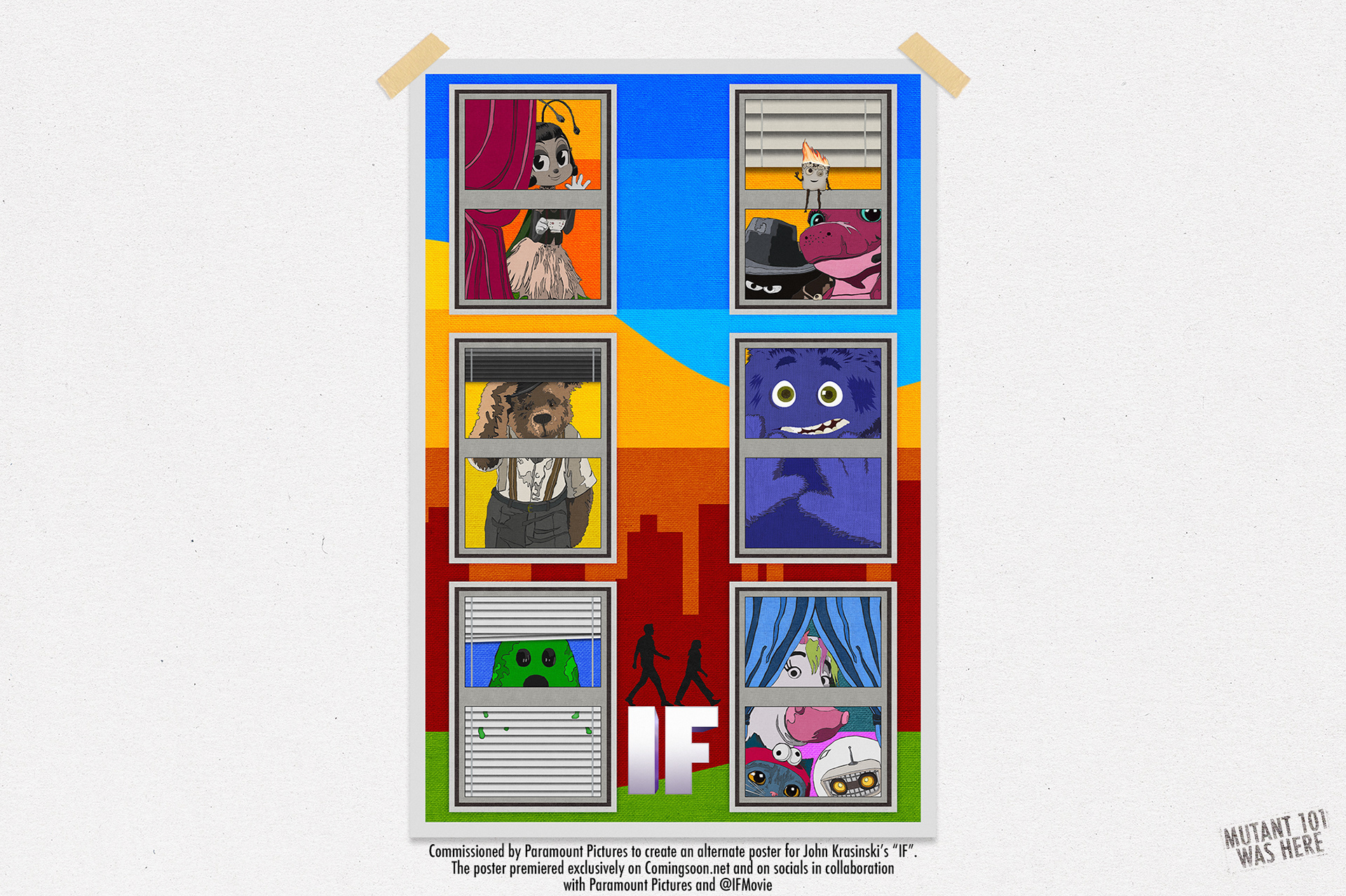 Commissioned by Paramount Pictures to create an alternate poster for John Krasinski's "IF". he poster premiered exclusively on Comingsoon.net and on socials in collaboration with Paramount Pictures and @IFMovie