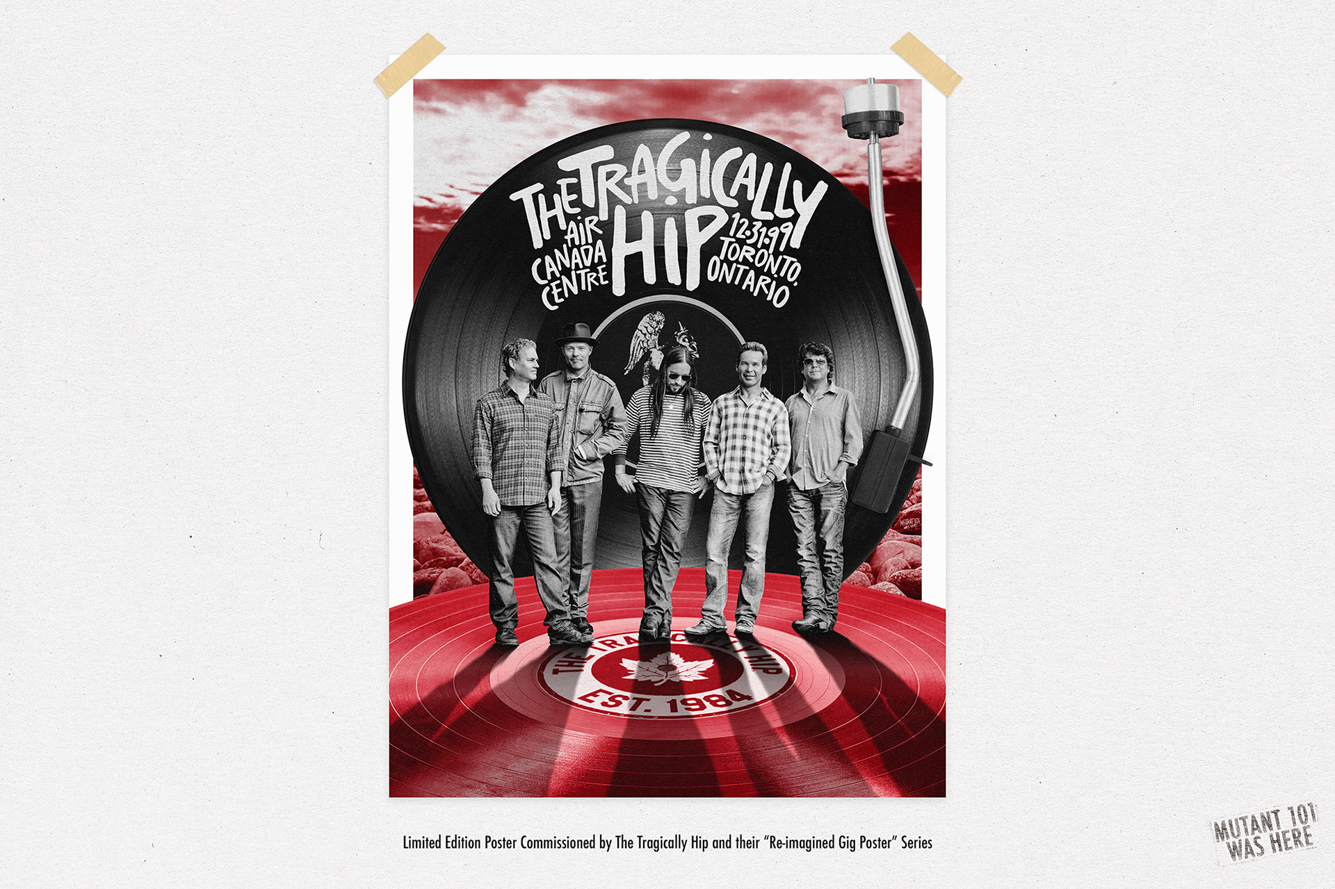 Limited Edition Poster Commissioned by The Tragically Hip and their “Re-imagined Gig Poster” Series