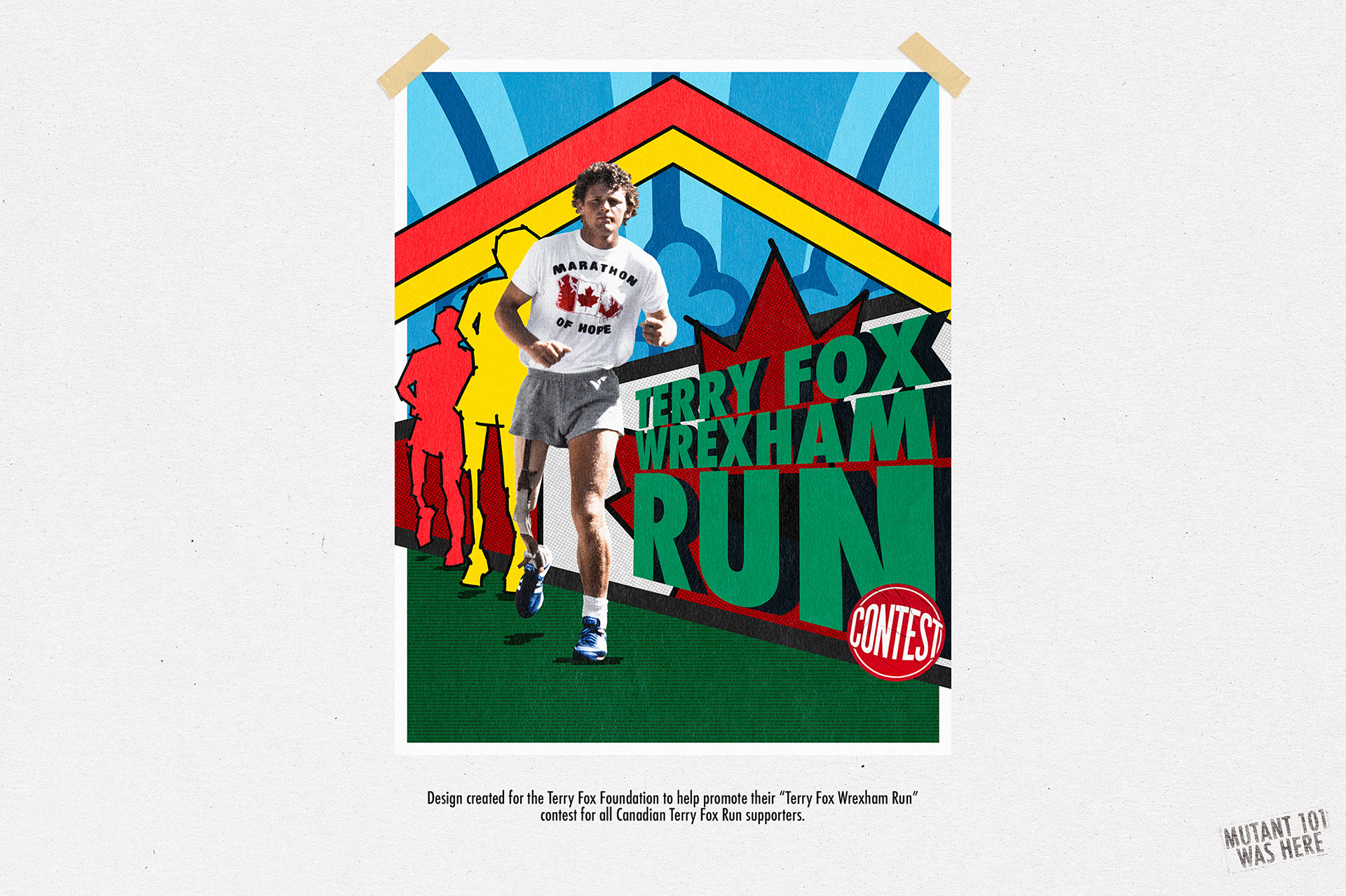 "Wrexham Run" Social Media Campaign Artwork For the Terry Fox Foundation