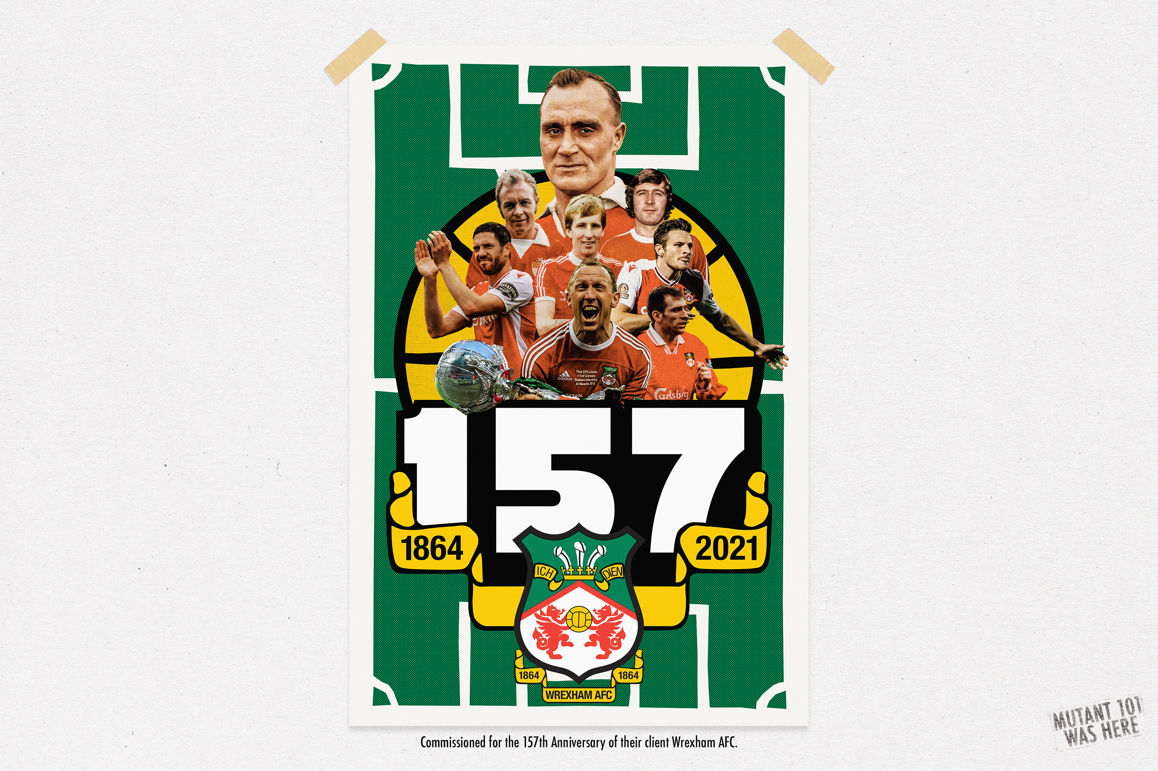 "157" Celebration Wrexham AFC Commissioned Poster
