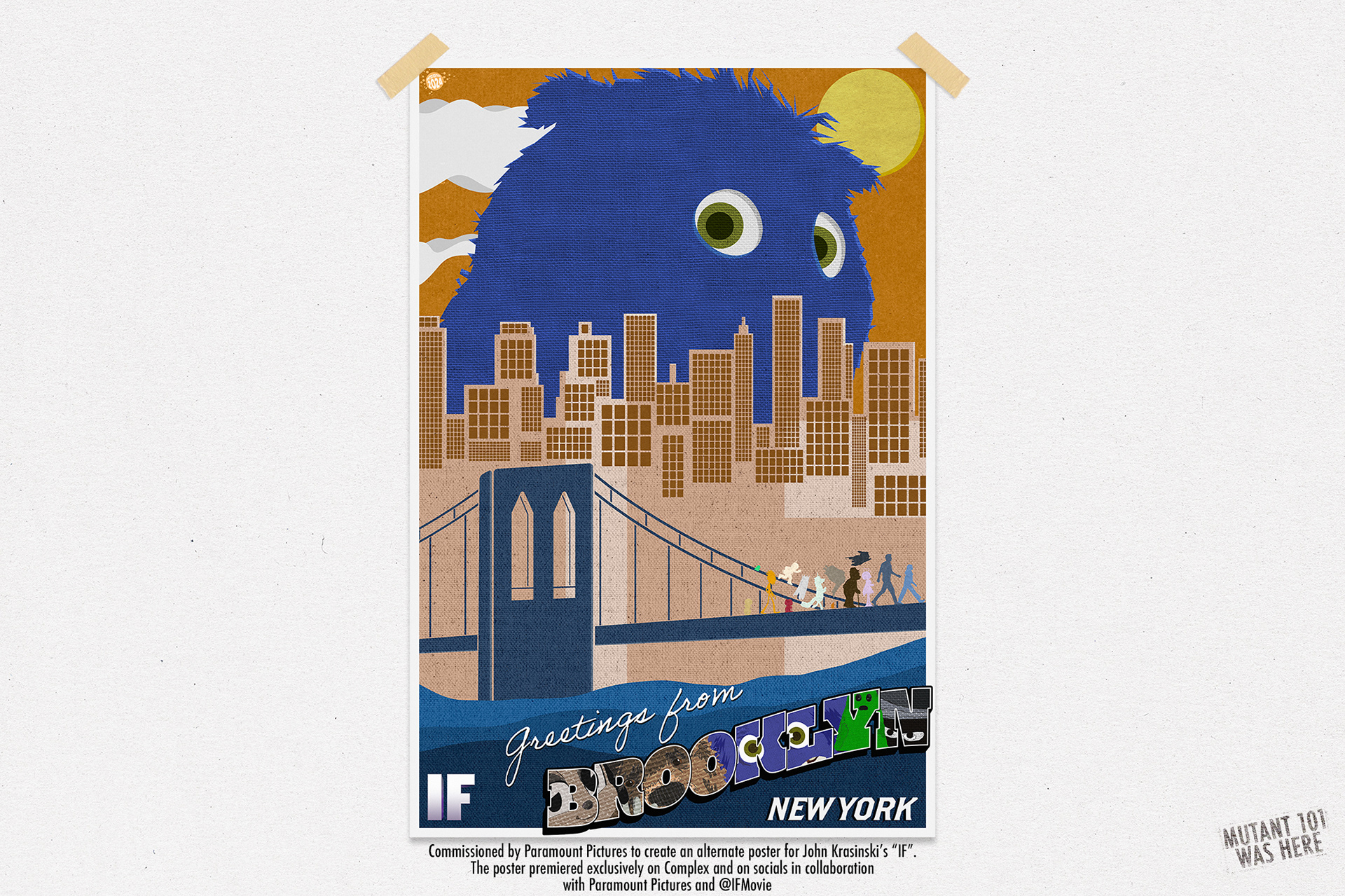 Commissioned by Paramount Pictures to create an alternate poster for John Krasinski's "IF". The poster premiered exclusively on Complex and on socials in collaboration with Paramount Pictures and IF Movie