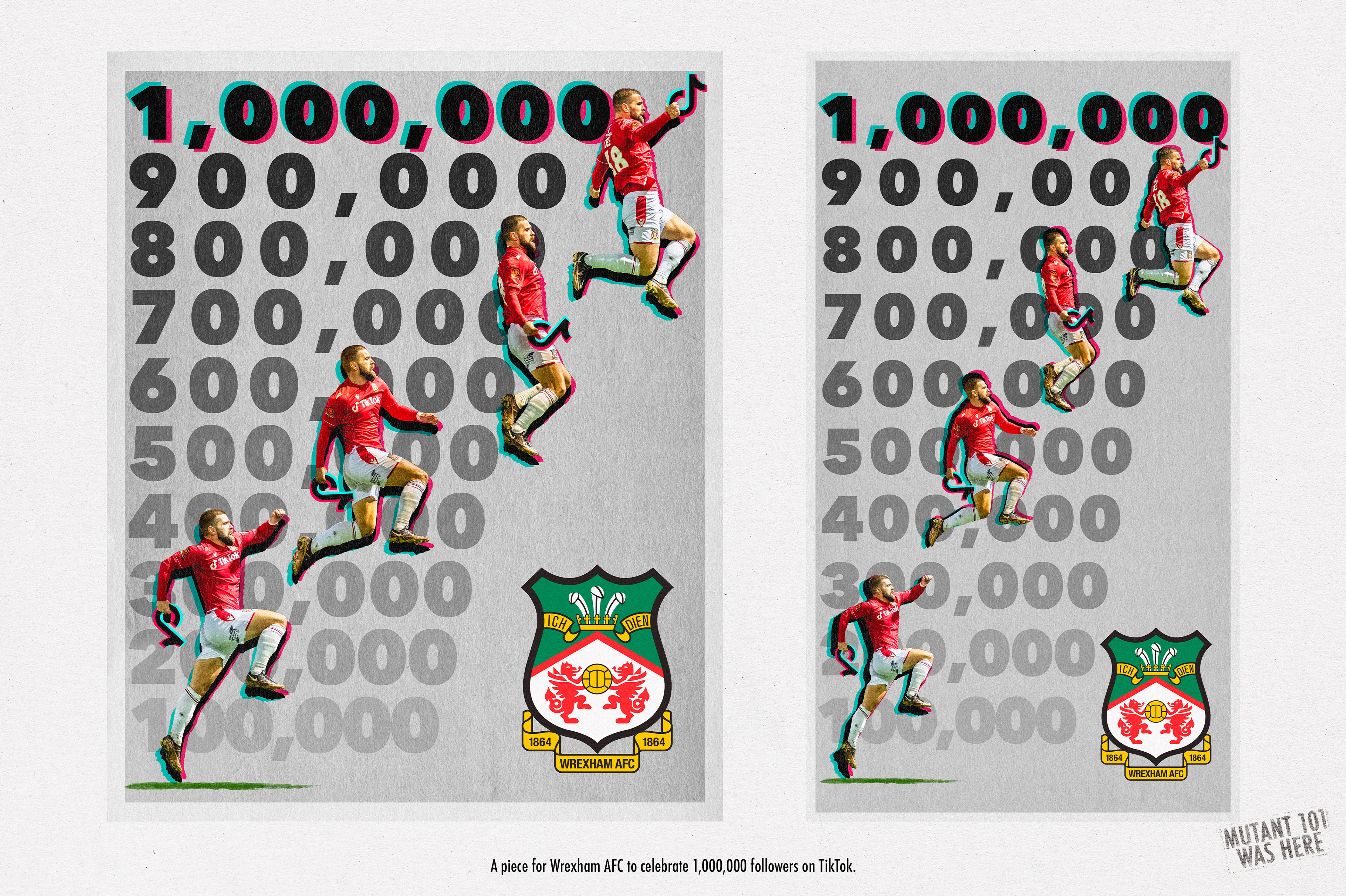 TikTok Wrexham AFC Commissioned Artwork