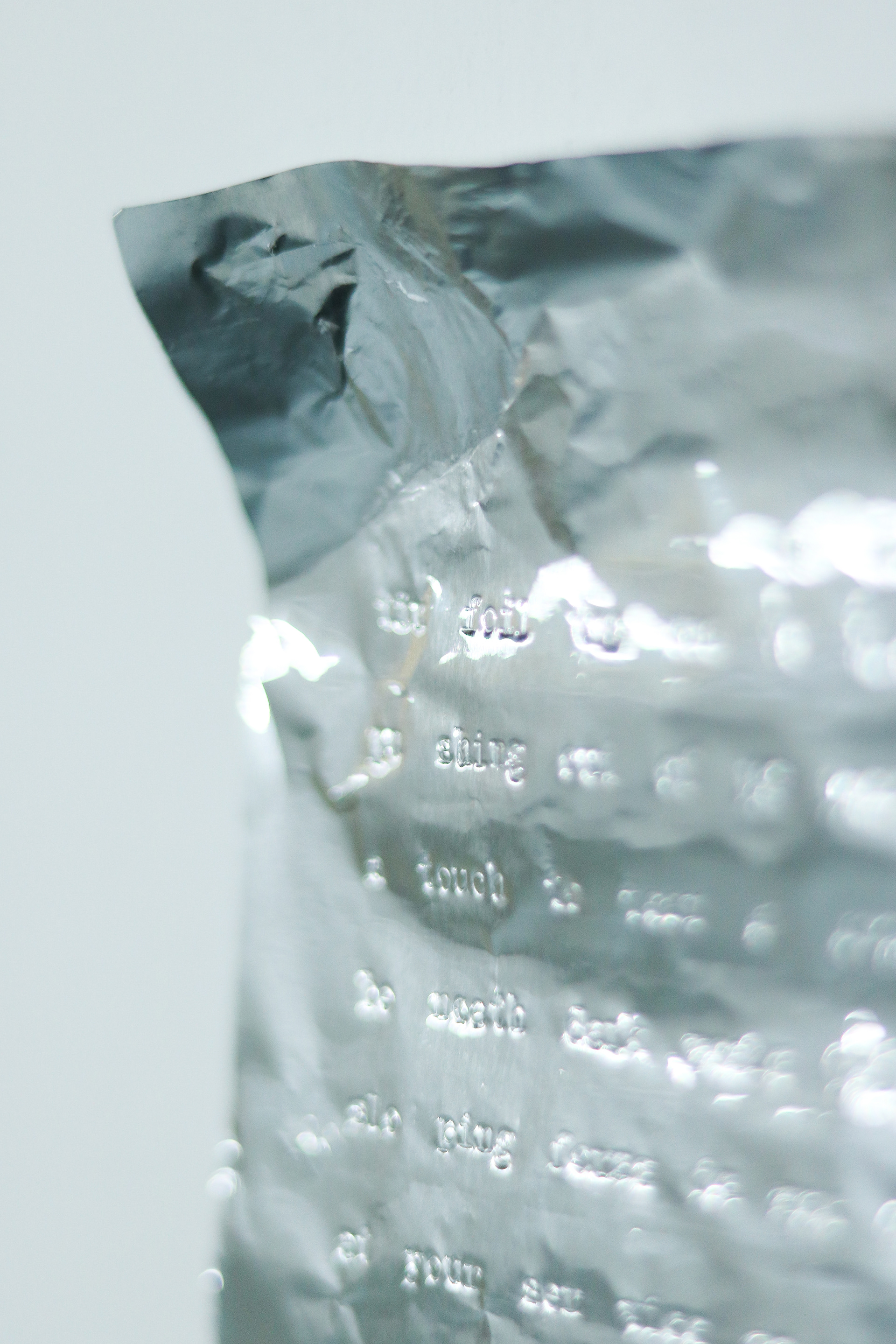 toblerone poem on aluminium foil