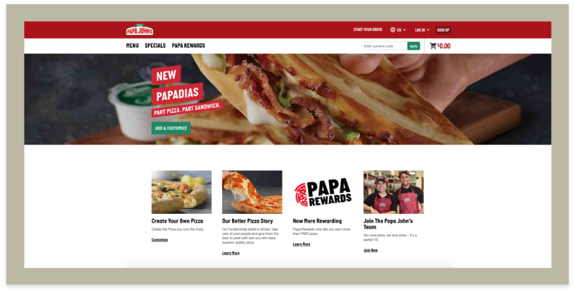 Papa deals john's website