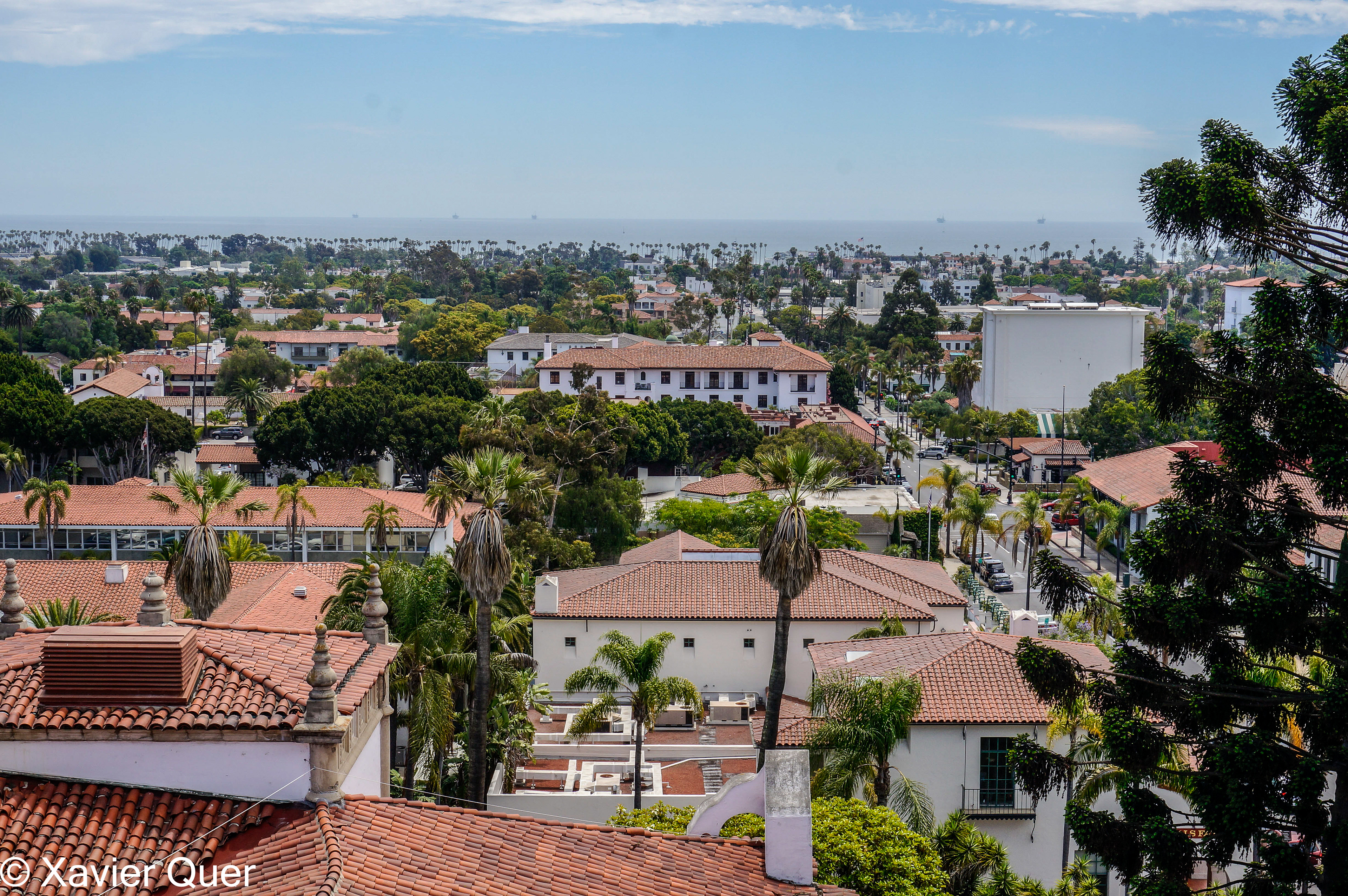 Vista de la població des de la torre dels jutjats de Santa Barbara. Califòrnia
