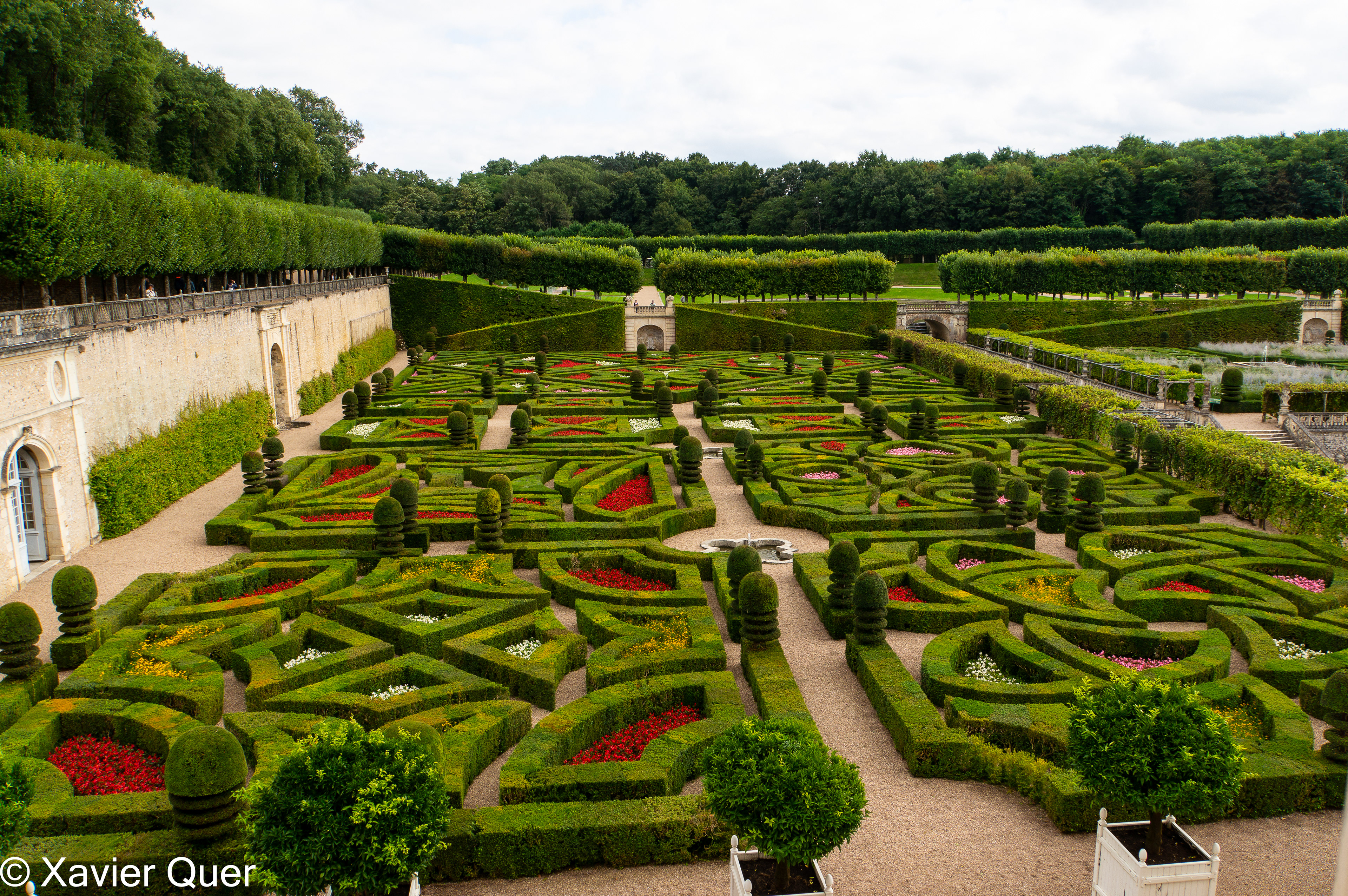Vista d'una petita part dels jardins del castell de Villandry