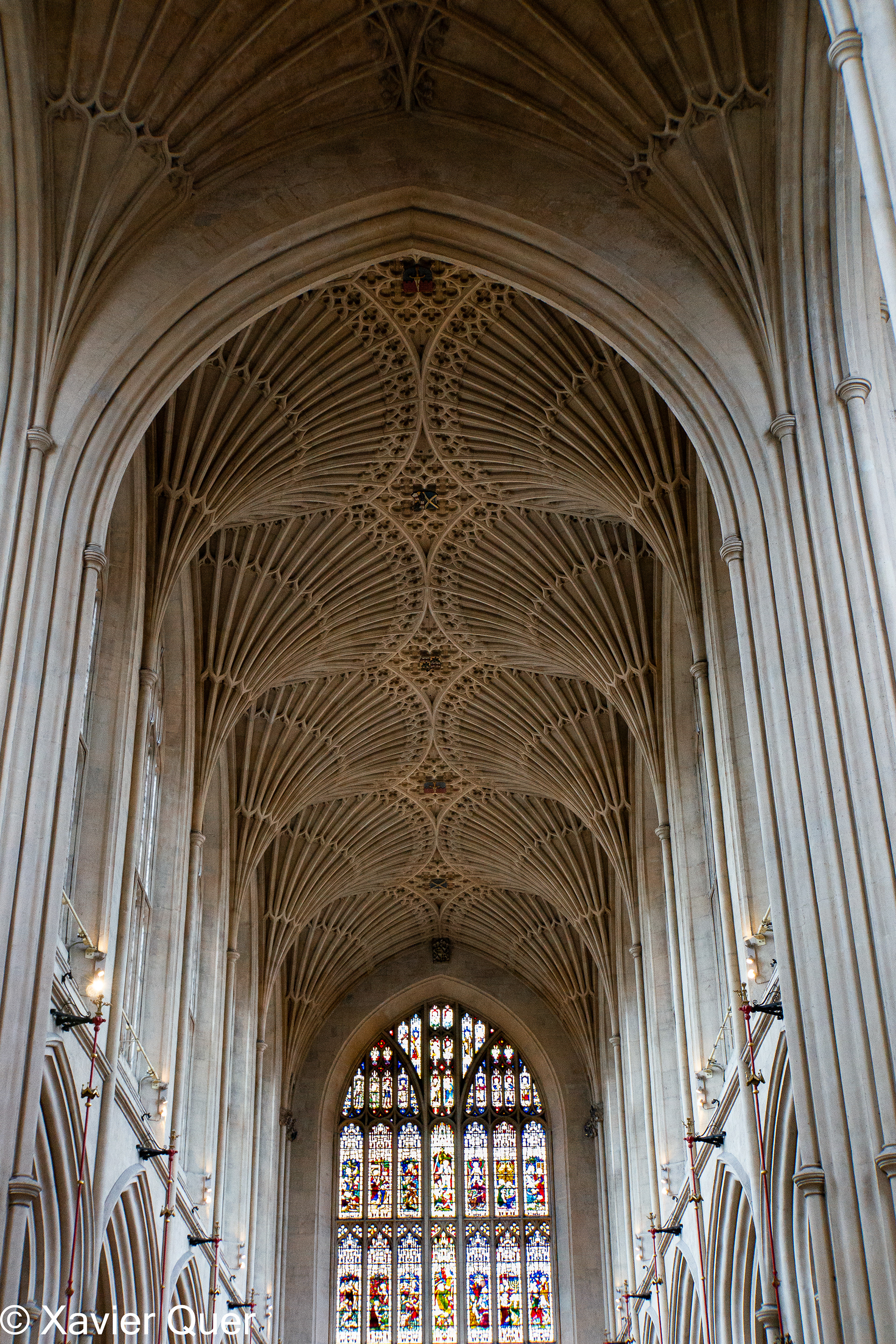 Interior de la catedral de Bath