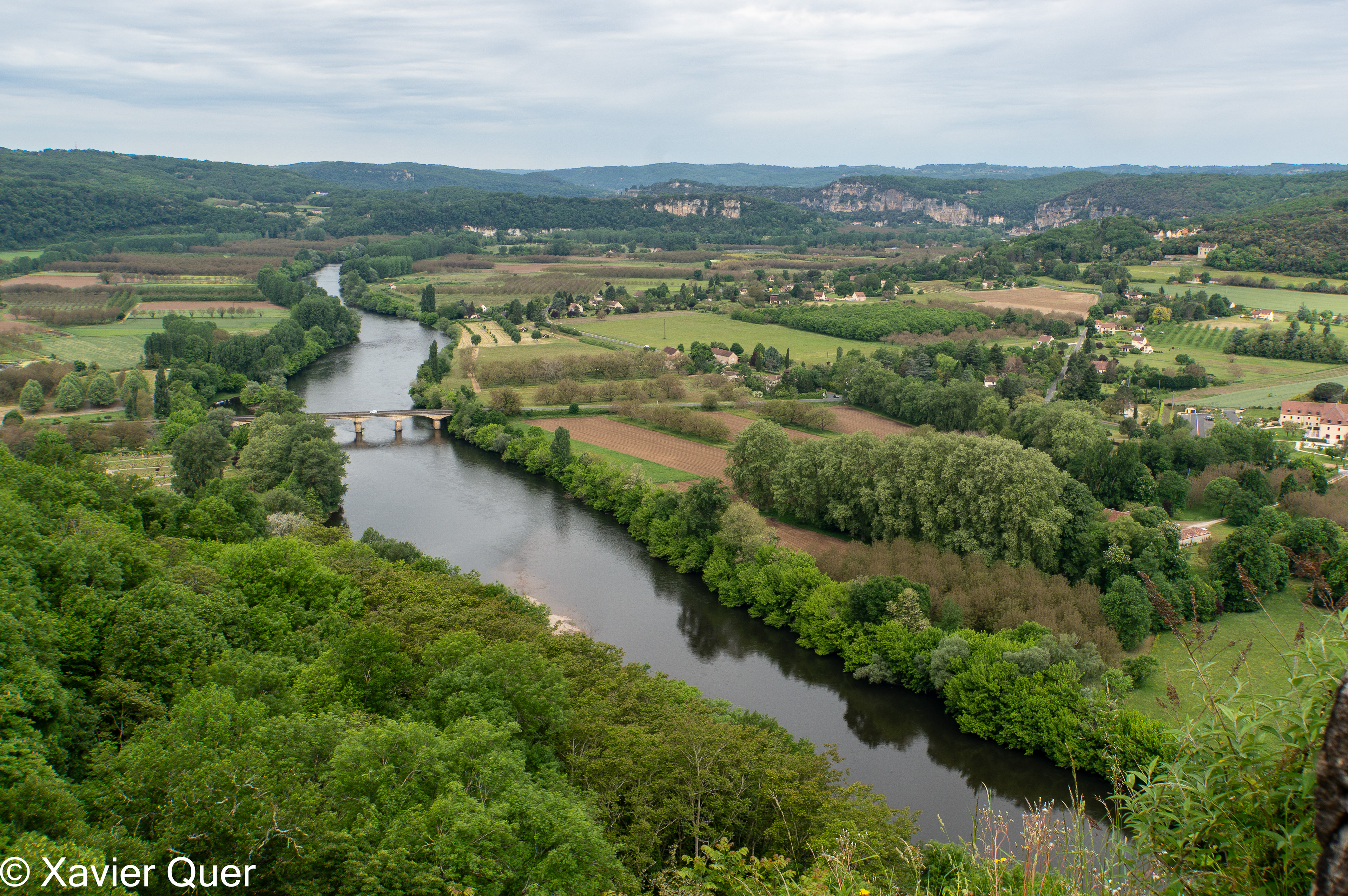El riu Dordonya vist des de Domme, Dordonya, França