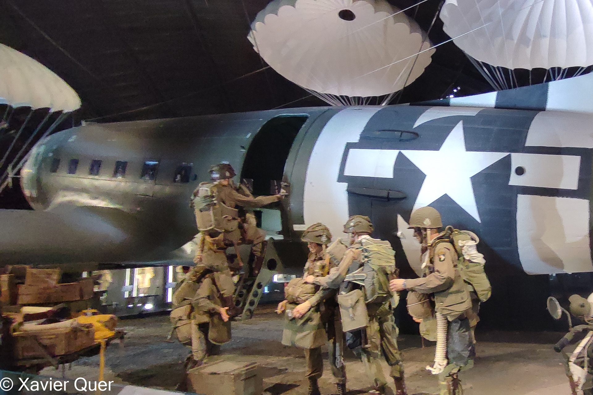 Escena en un dels pavellons del museu Airborne, a Sainte-Mère-Église
