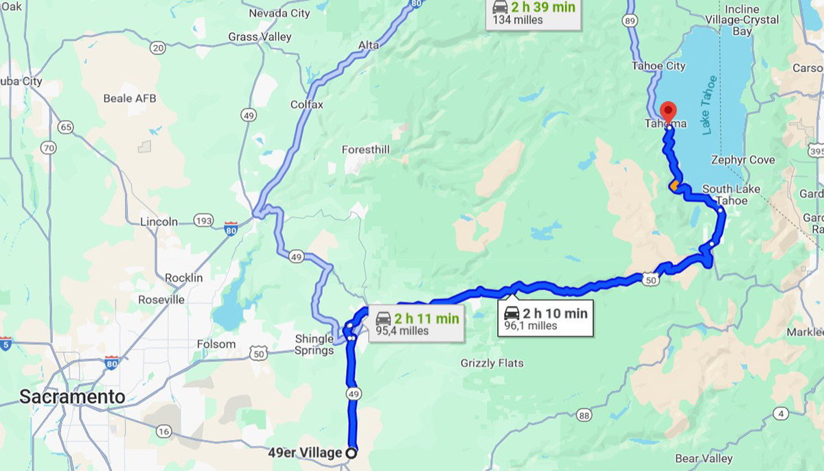 Plymouth -> Llac Tahoe