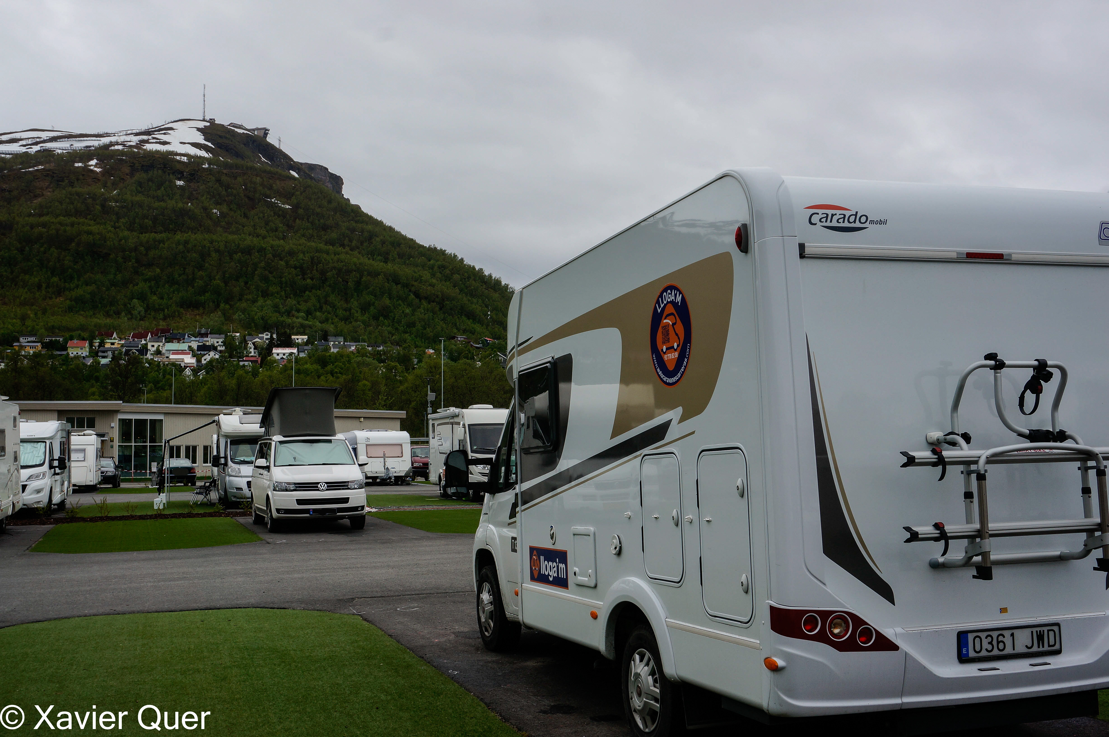 Mont Fjellheisen des del càmping Tromso.