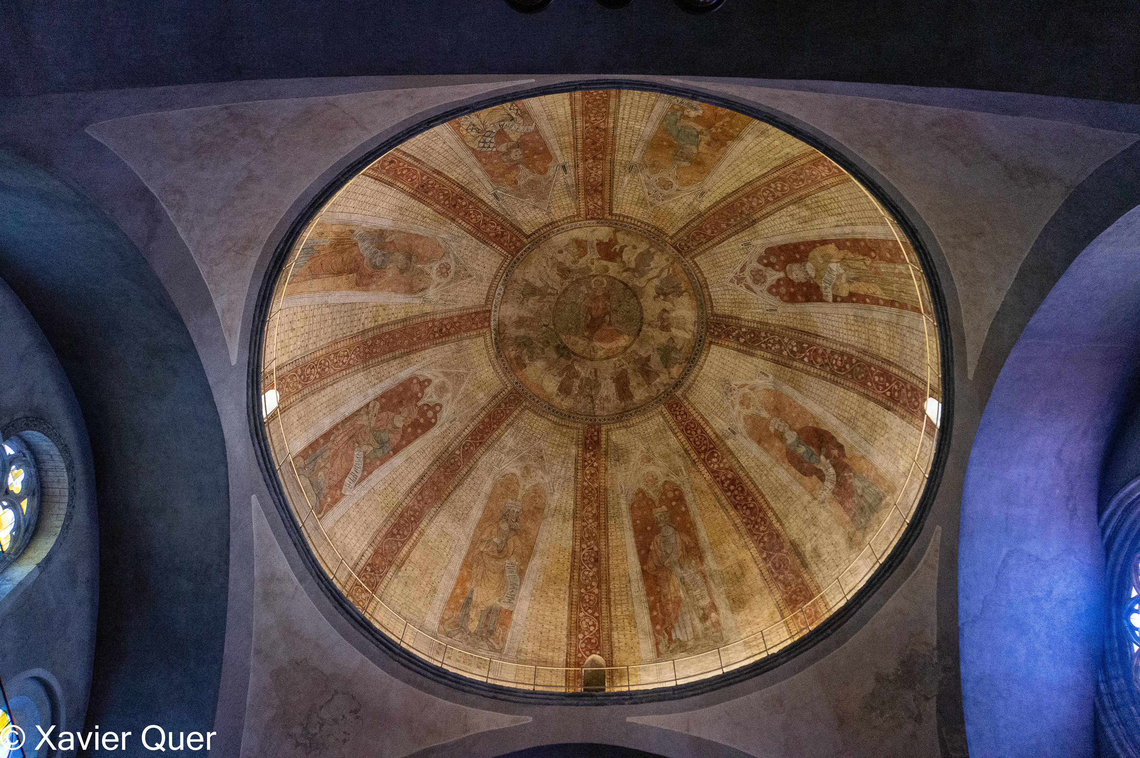 Interior de la cúpula de la catedral de Saint Etienne, Cahors, Lot, França