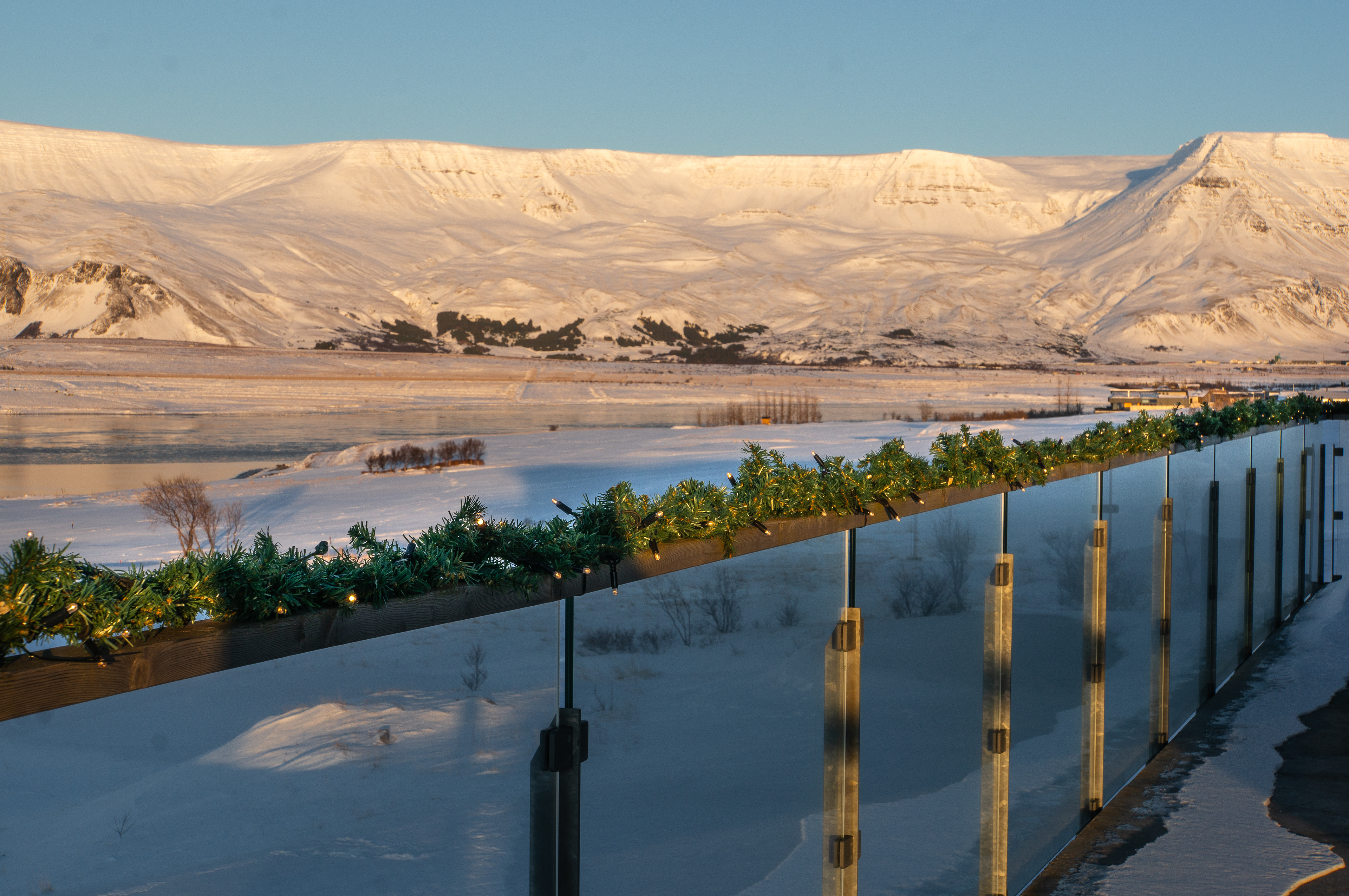 Vistes des del restaurant Blik, a Mosfellsbaer (Islàndia)