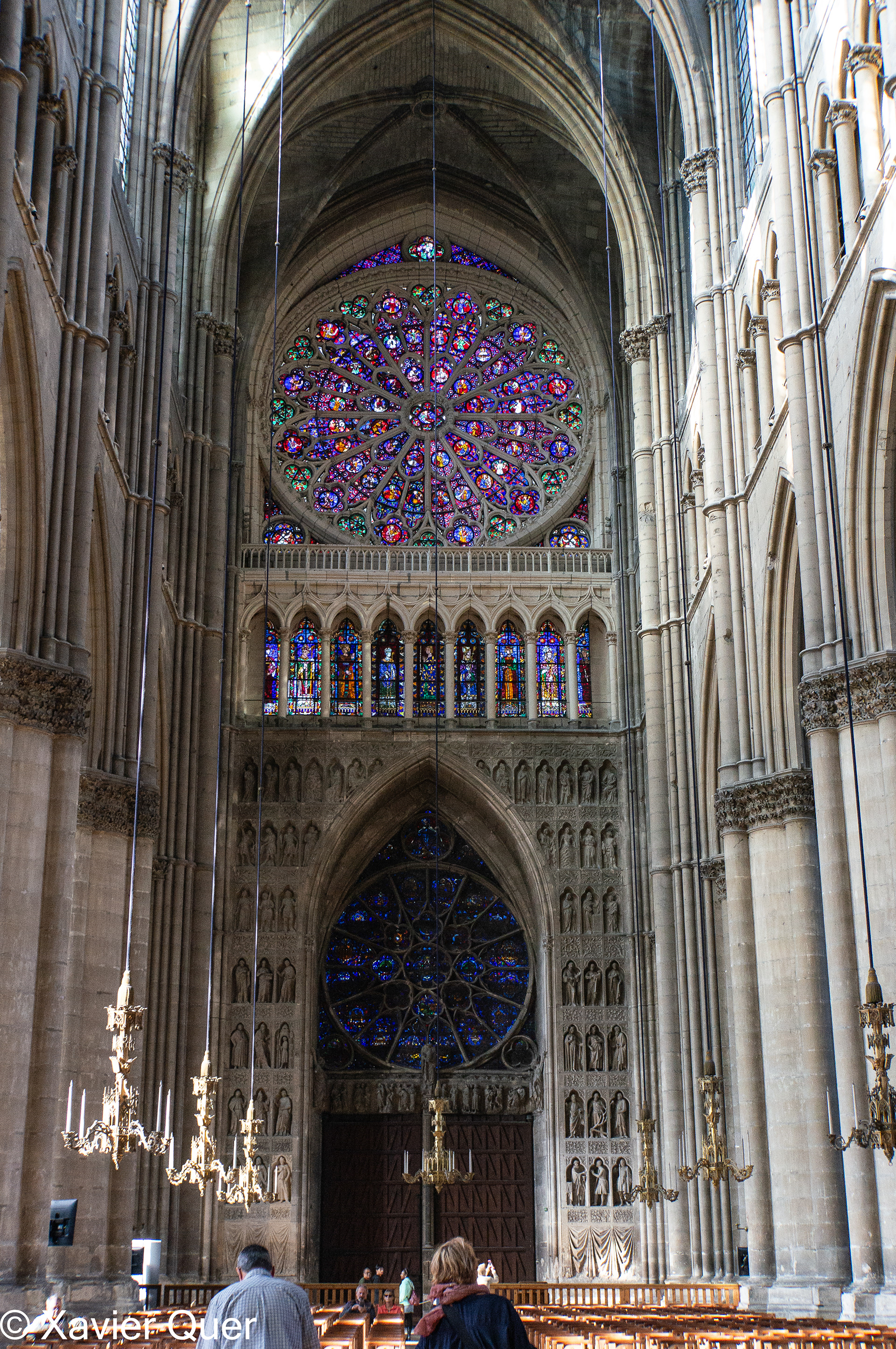 Façana principal interior de la catedral de Reims