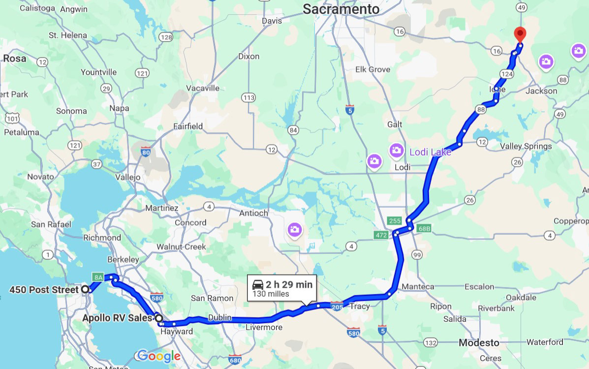 San Leandro (San Francisco) -> Plymouth. Califòrnia