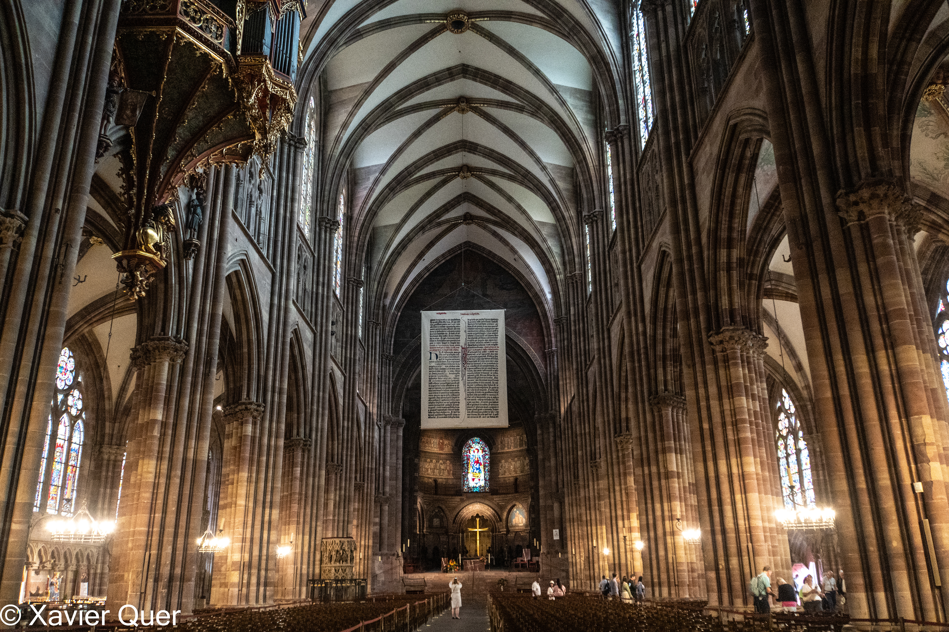 Nau central de la catedral d'Estrasburg (Bas Rhin, Grand Est, França)