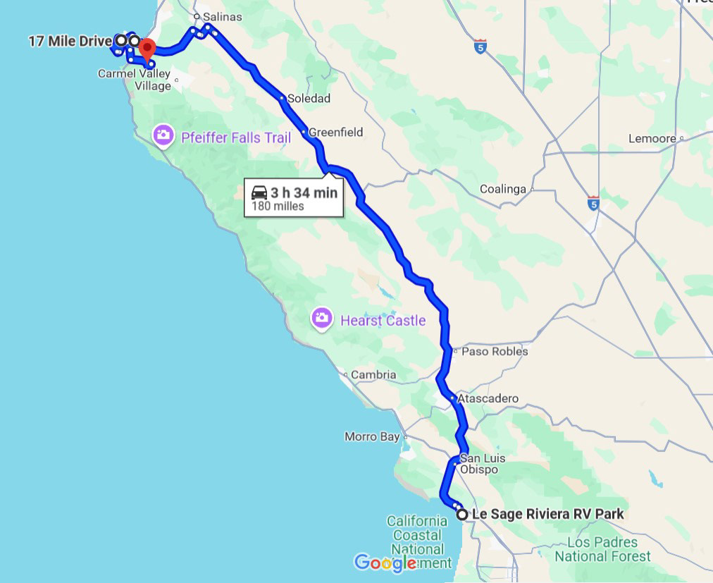 Itinerari Pismo Beach -> Monterrey -> Carmel