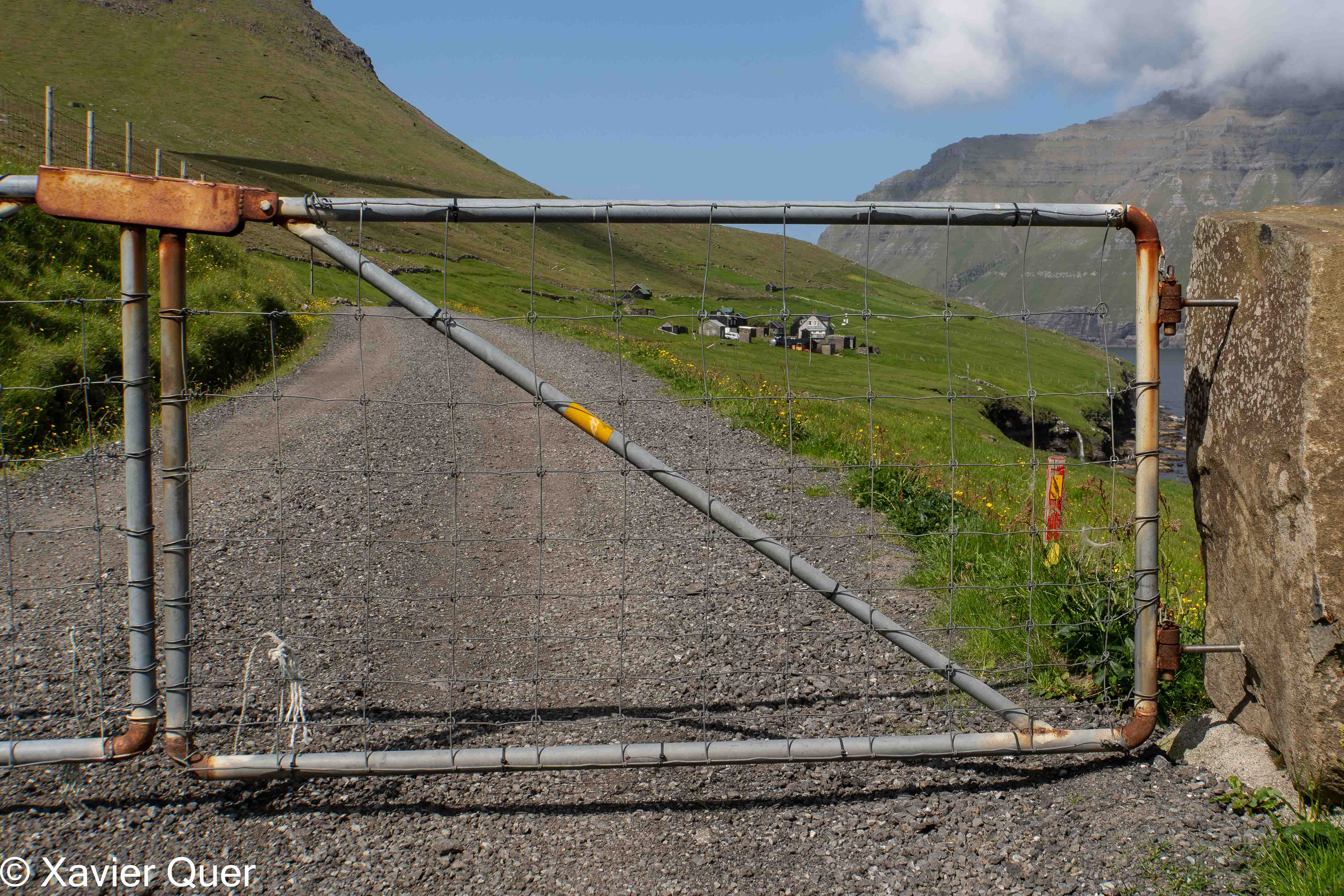 Carreteera tancada abans d'arribar a Múli, Illes Fèroe.