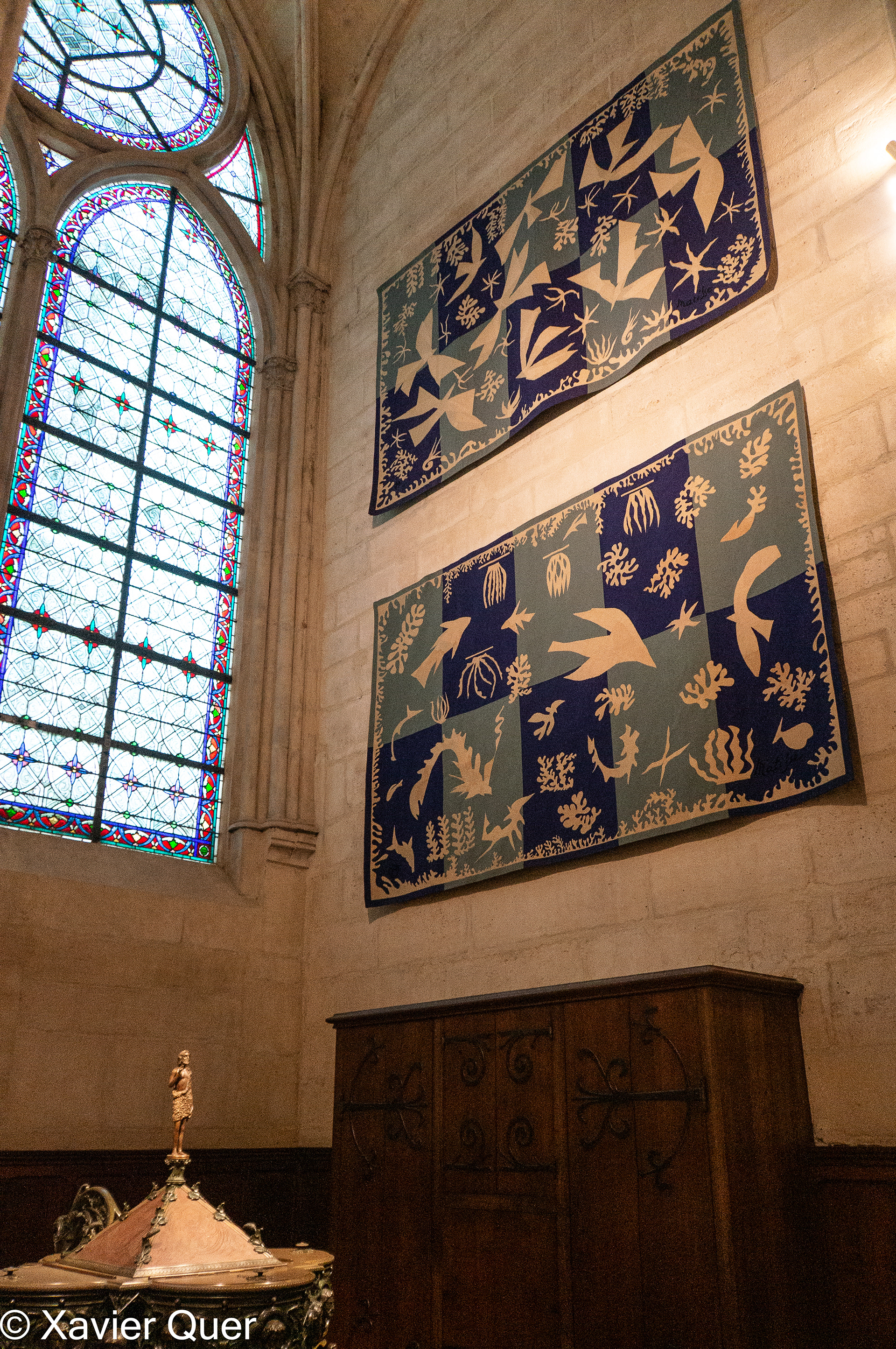 Tapissos contemporanis, interior de Notre Dame. París