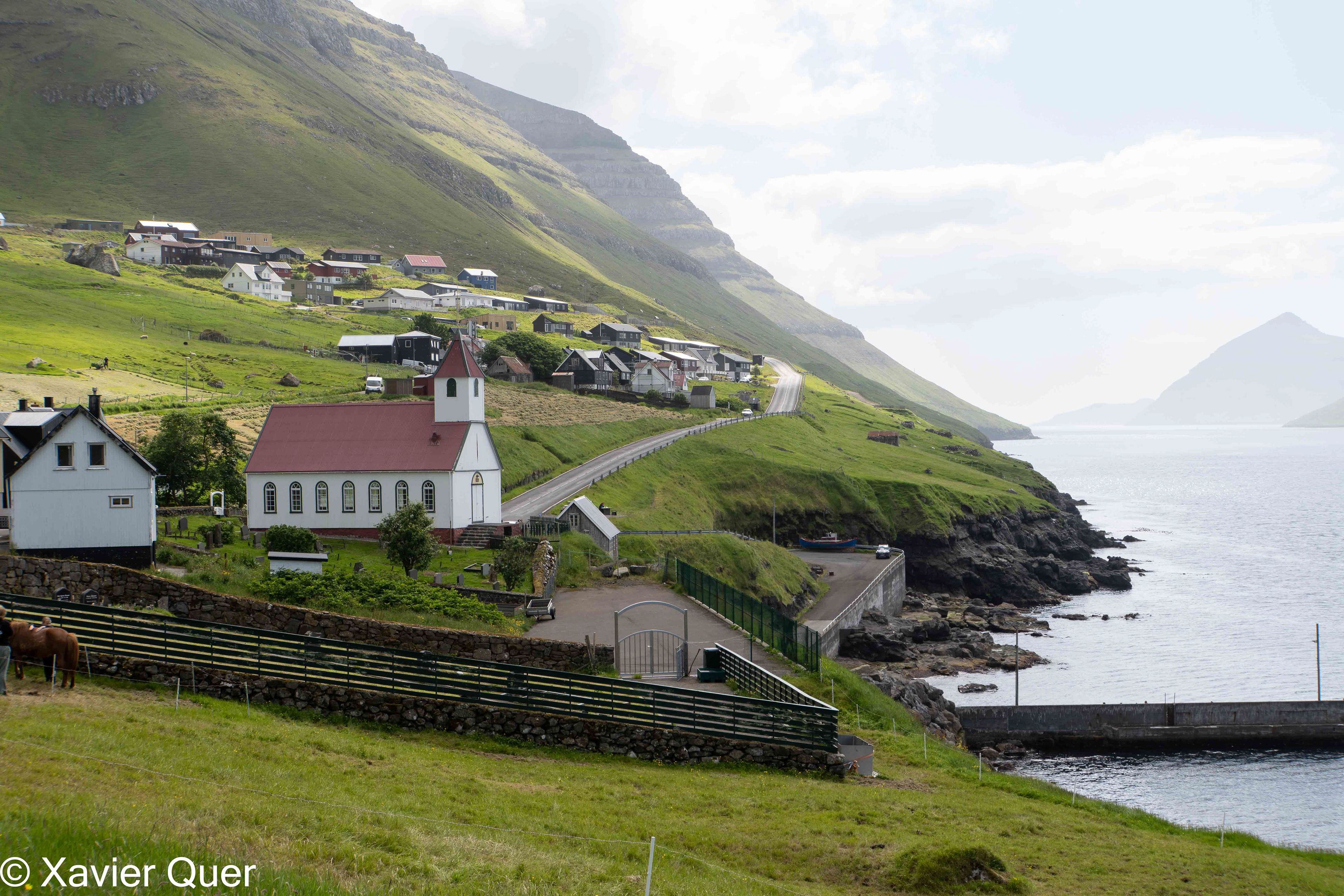 Vista general de Kunoy, Illes Fèroe.
