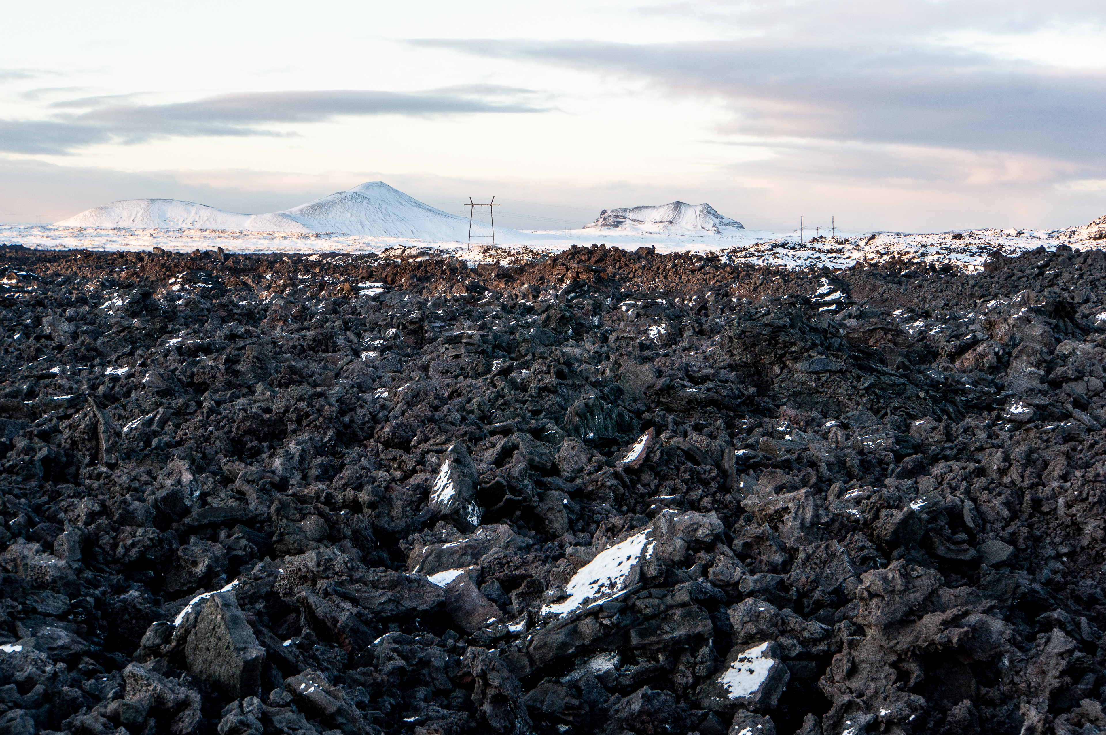 Lava procedent de les erupcions del 2024 a la zona de Grindavík (Islàndia)