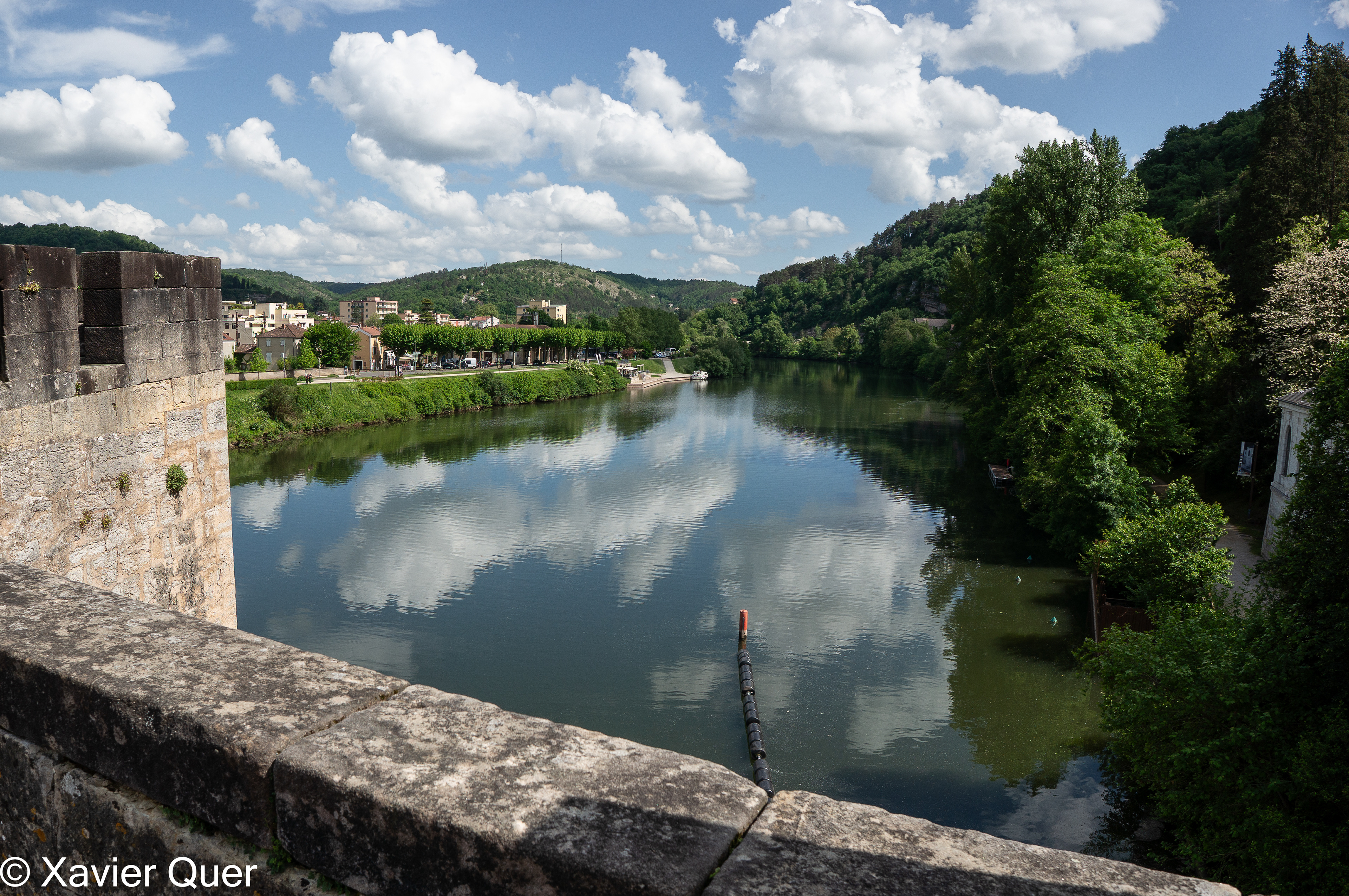 El riu Lot a Cahors vist des del pont Valentré, Lot, França