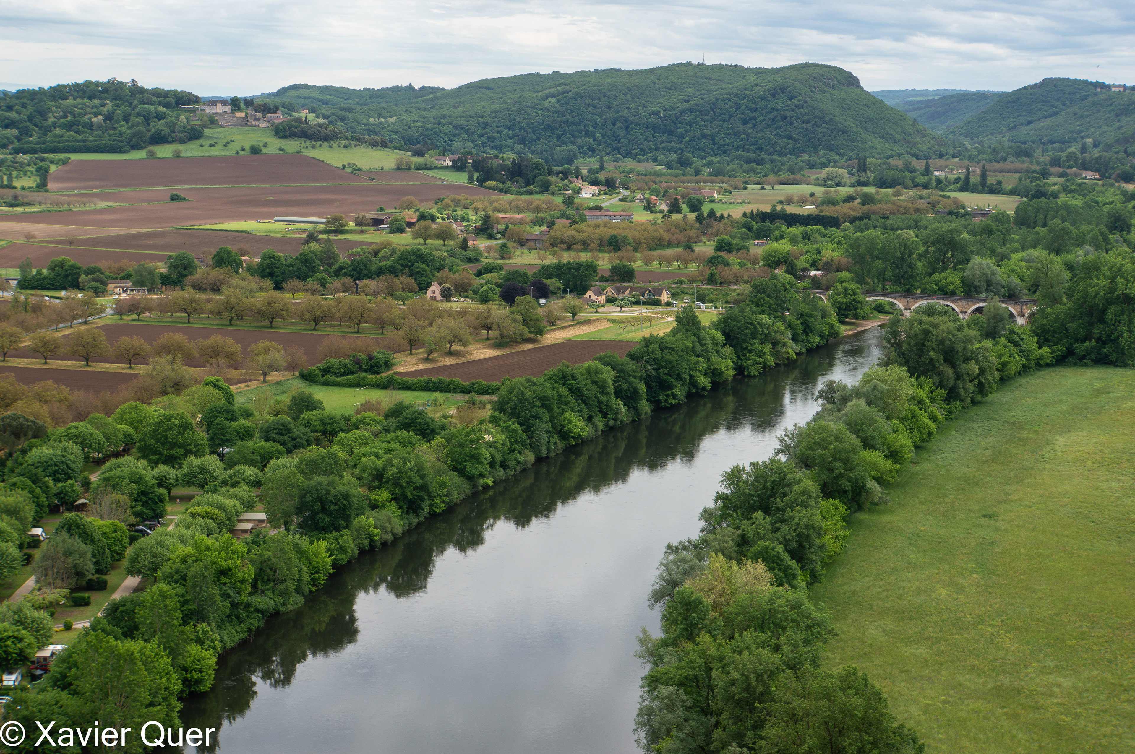 El riu Dordonya, des del castell de Beynac, Dordonya, França