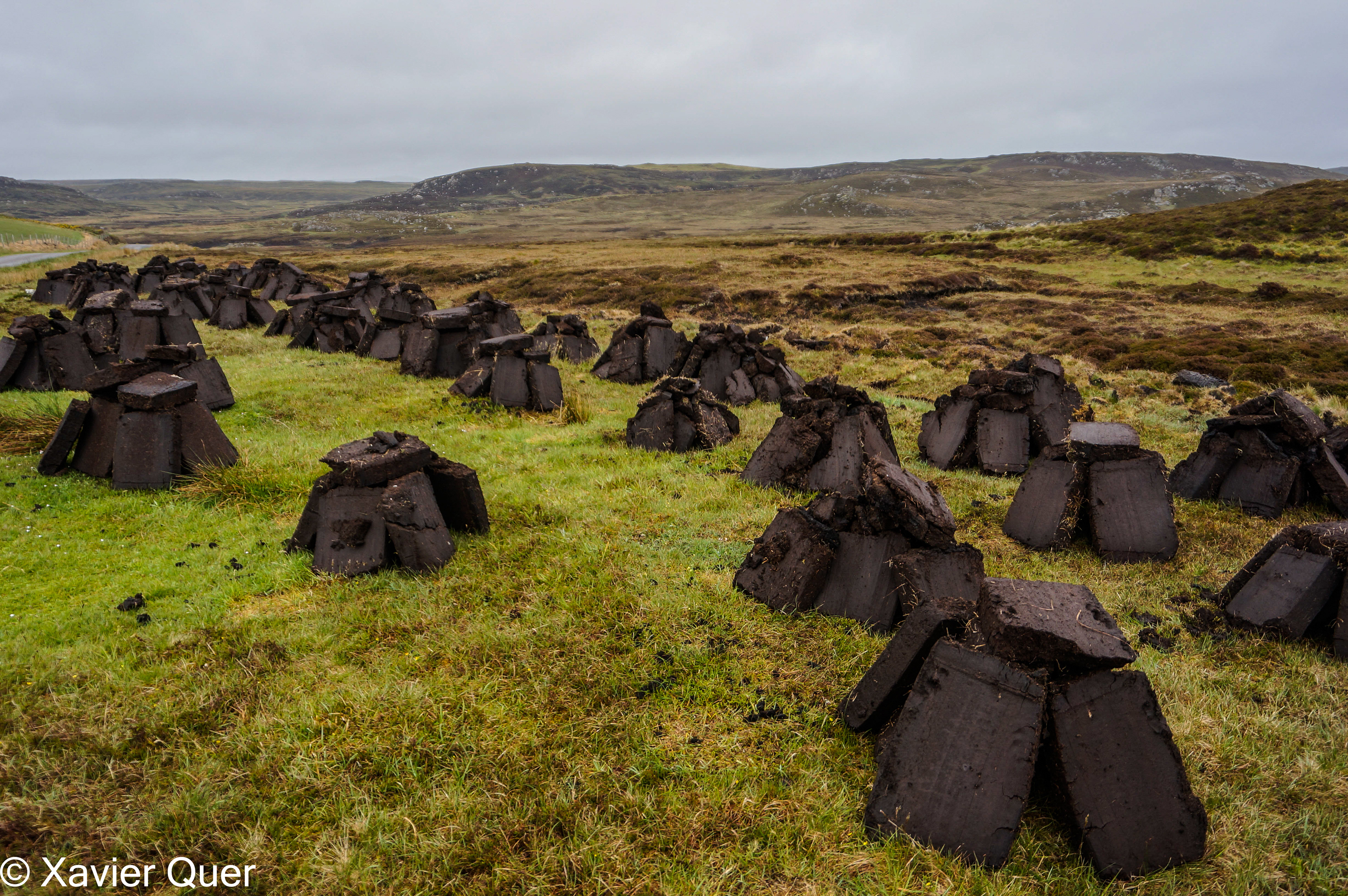 Blocs de torba prop de Durness, Escòcia
