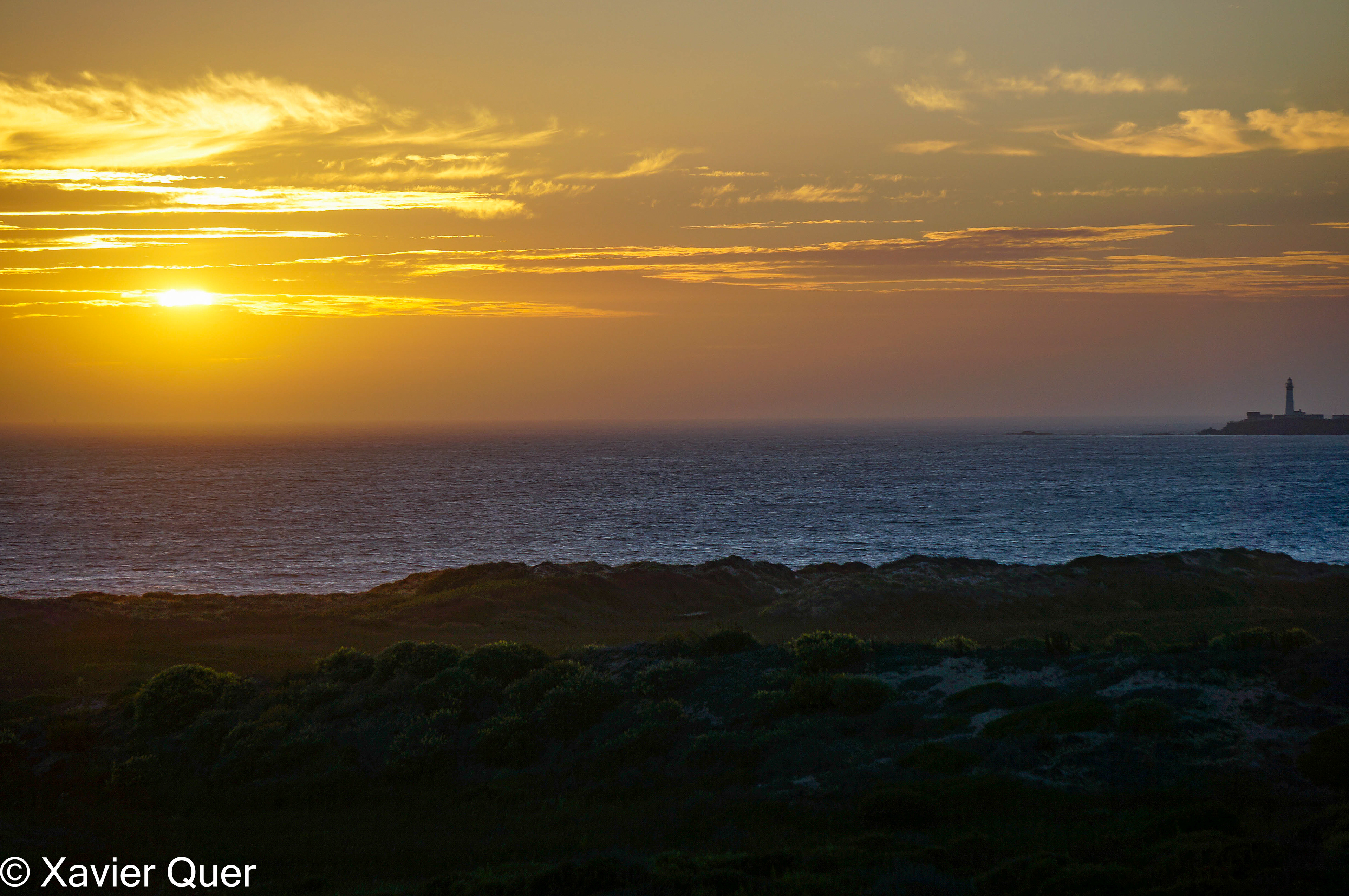 Posta de sol a l'oceà Pacífic, Pescadeero. Califòrnia
