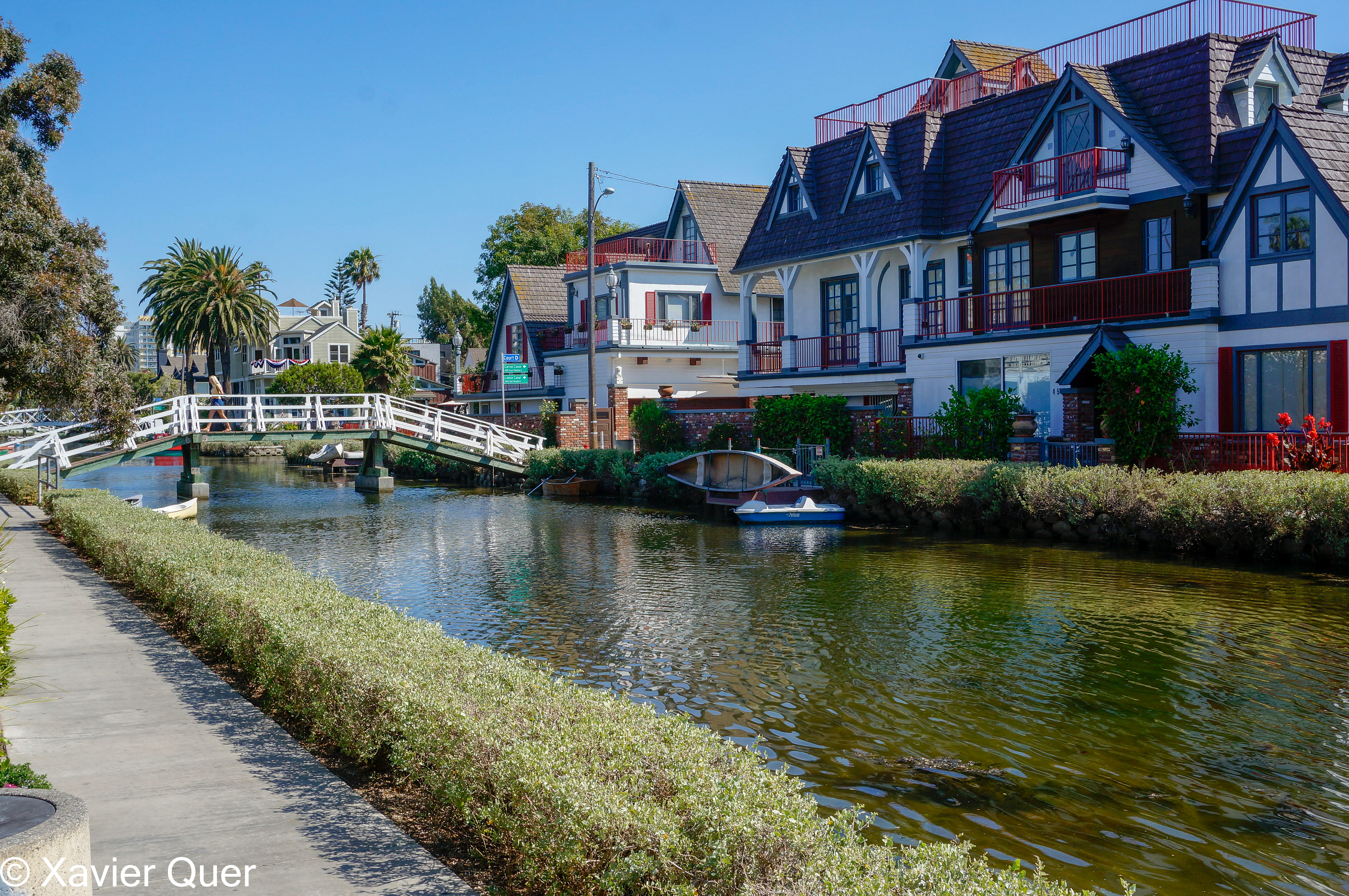 Un canal del barri de Venice, Los Angeles. Califòrnia