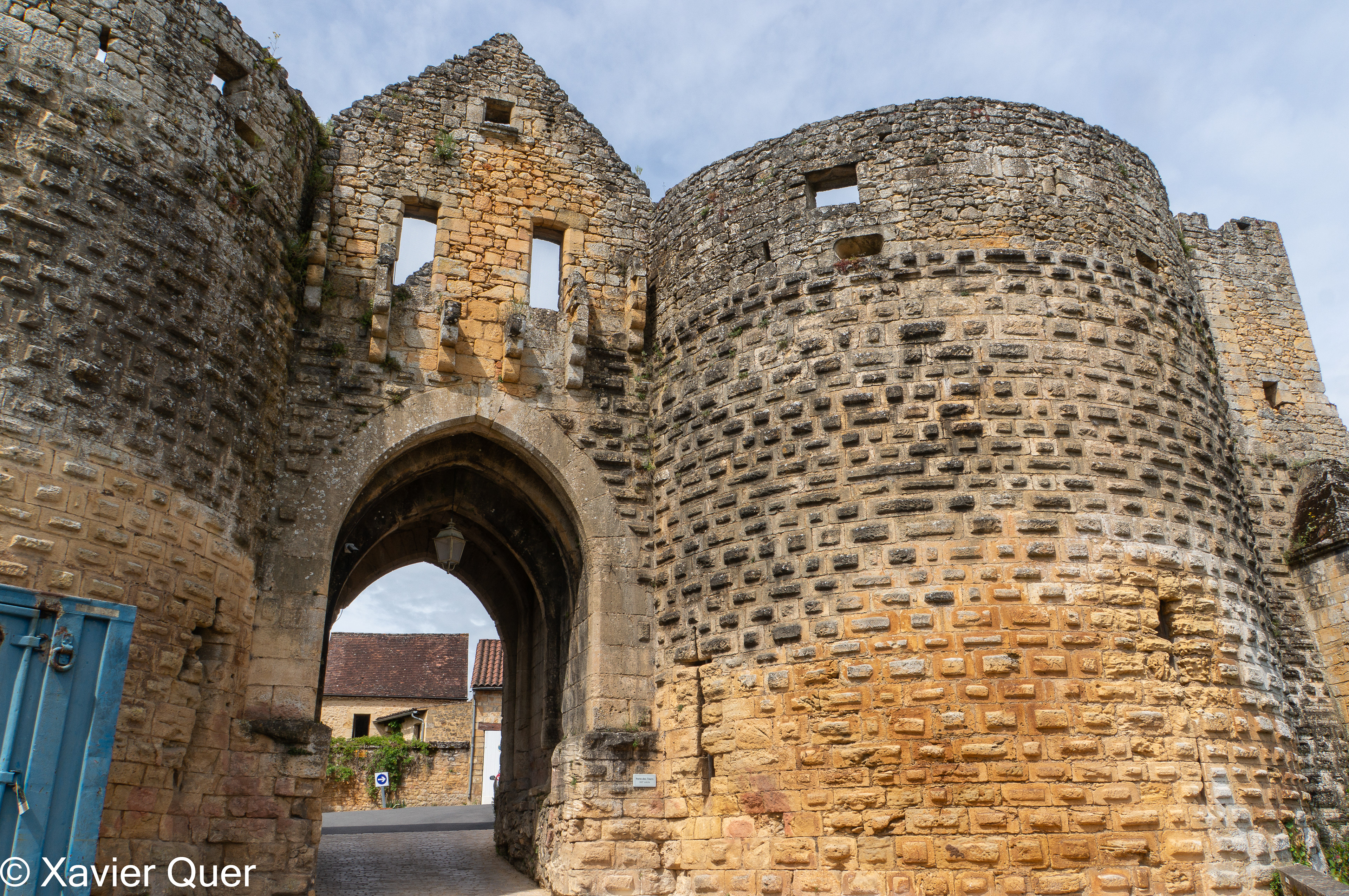 La porta des Tours, Muralla de Domme, Dordonya, França
