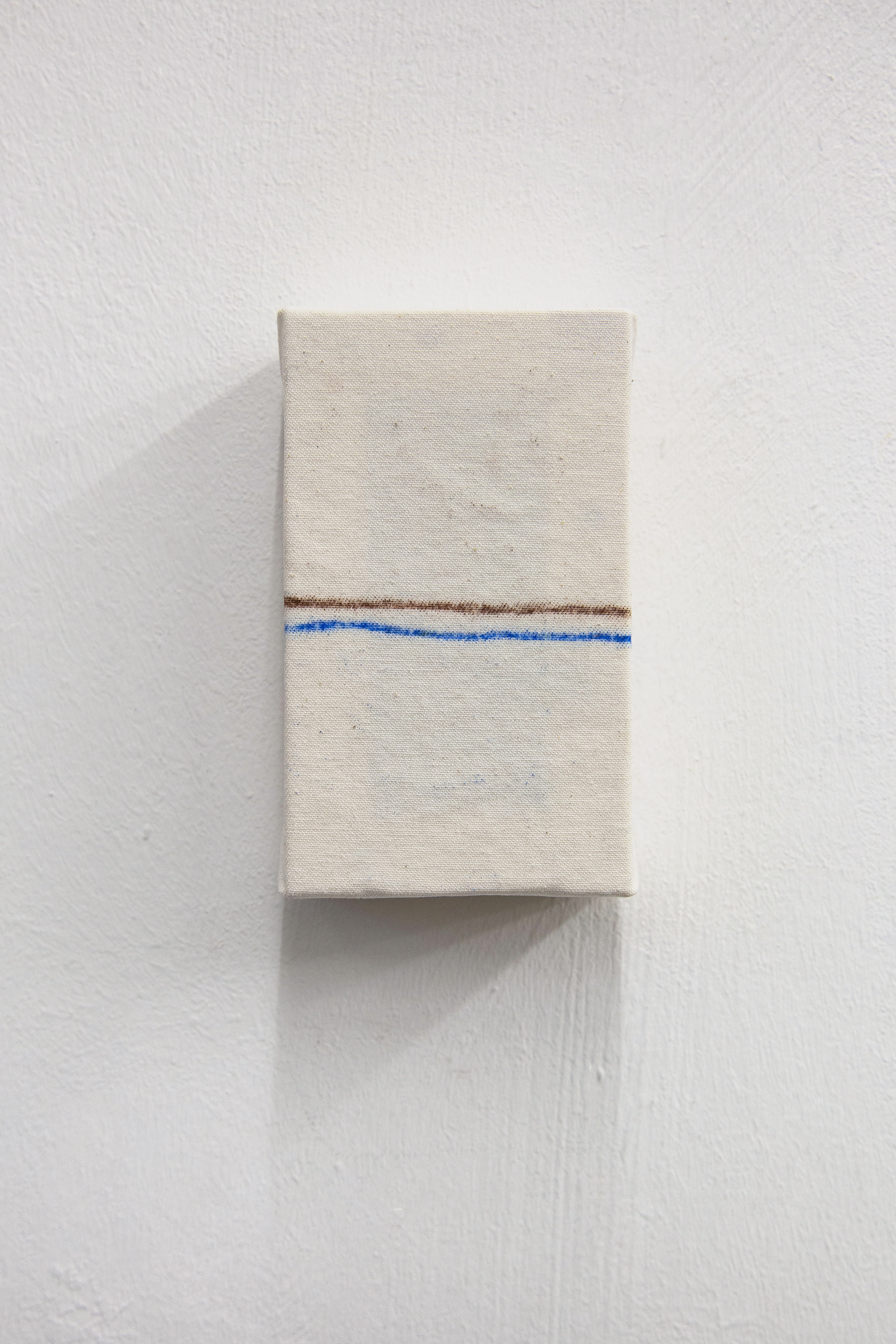 B/G , from the Zyklus series, 2019, monoprint on canvas, 13 x 8 cm