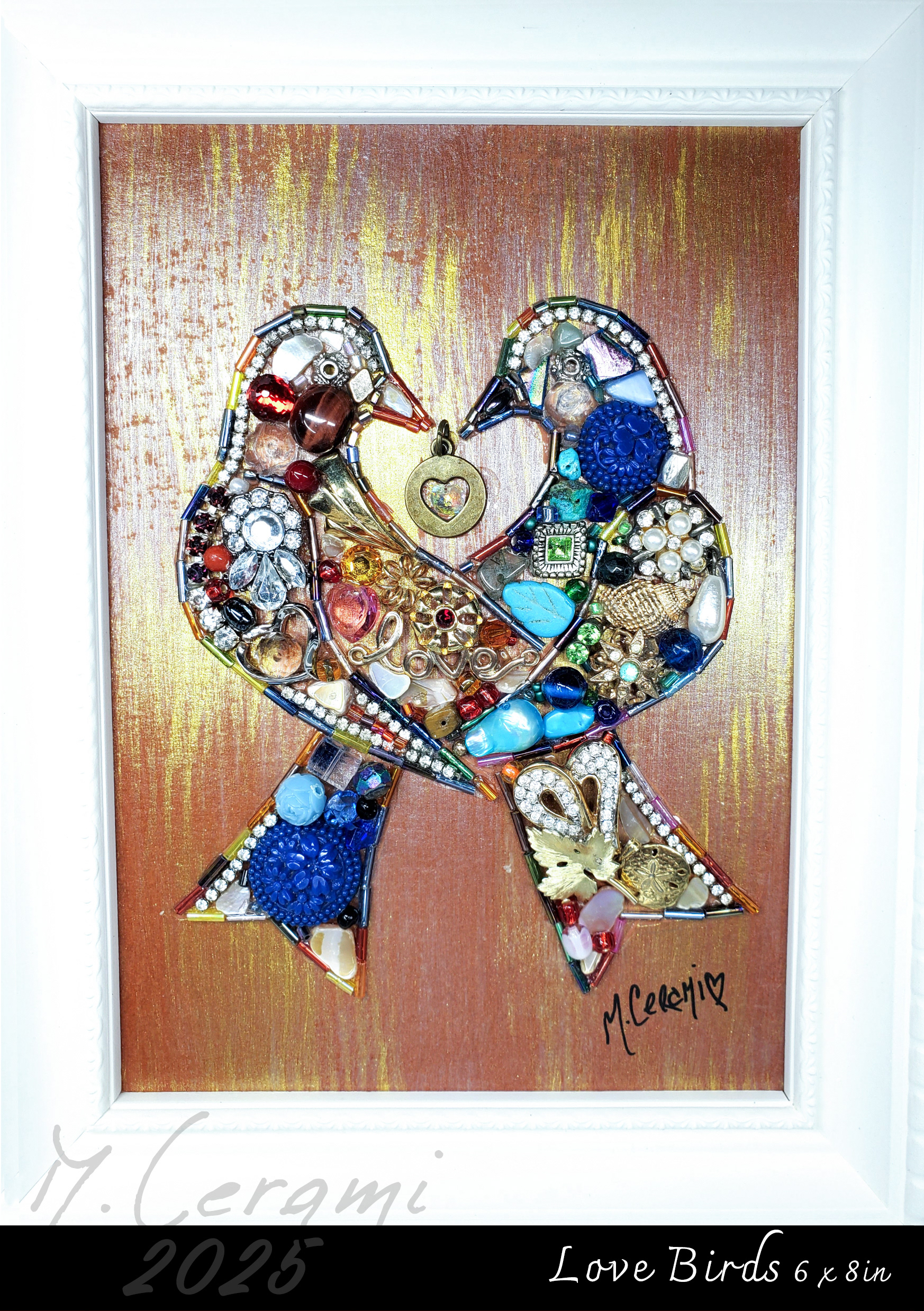 Framed in a white farmhouse style frame