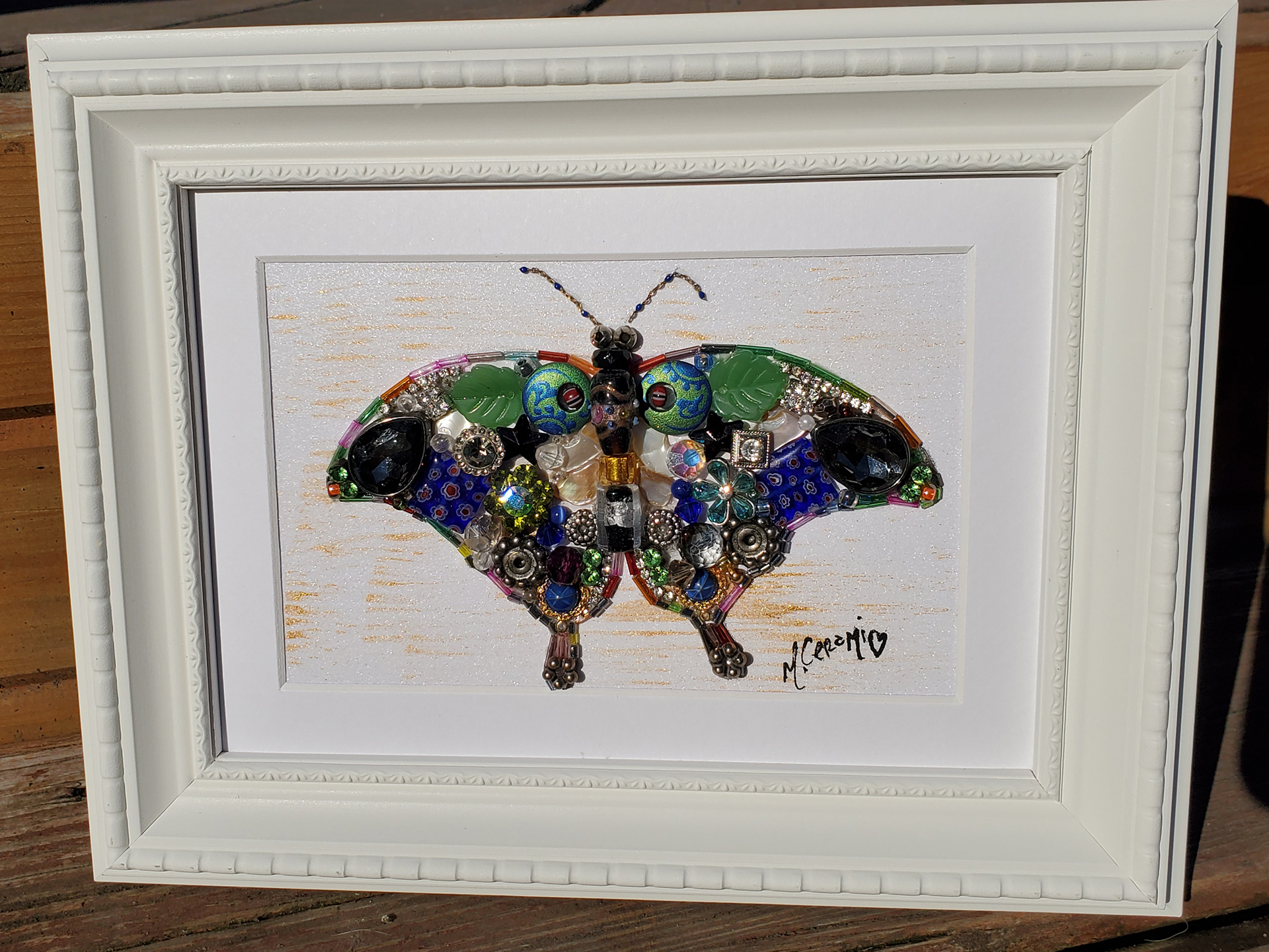 6x8in framed and matted butterfly