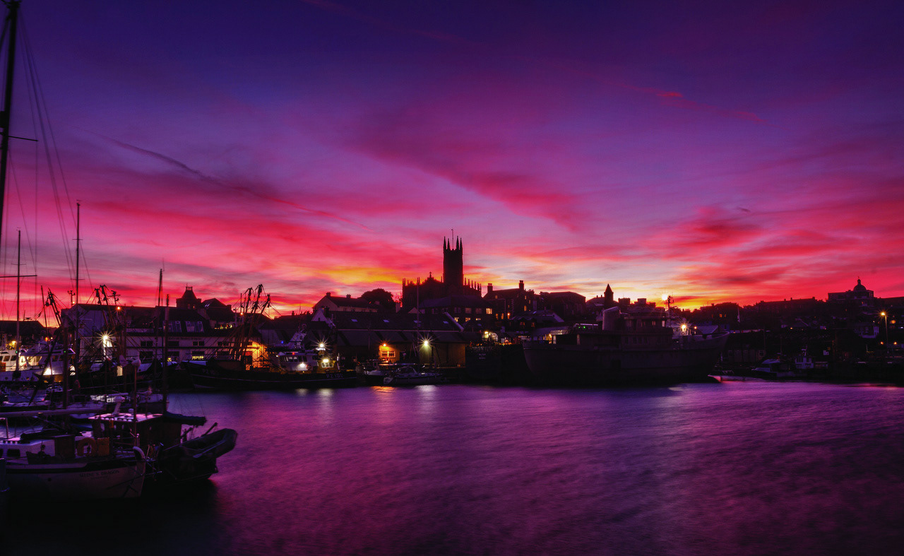 Penzance wet dock, inner harbour, Cornwall