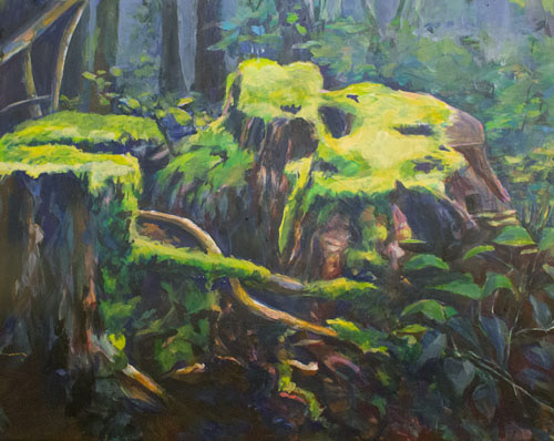  2020-2021. Acryl auf Hartfaserplatte 50 x 40 cm.