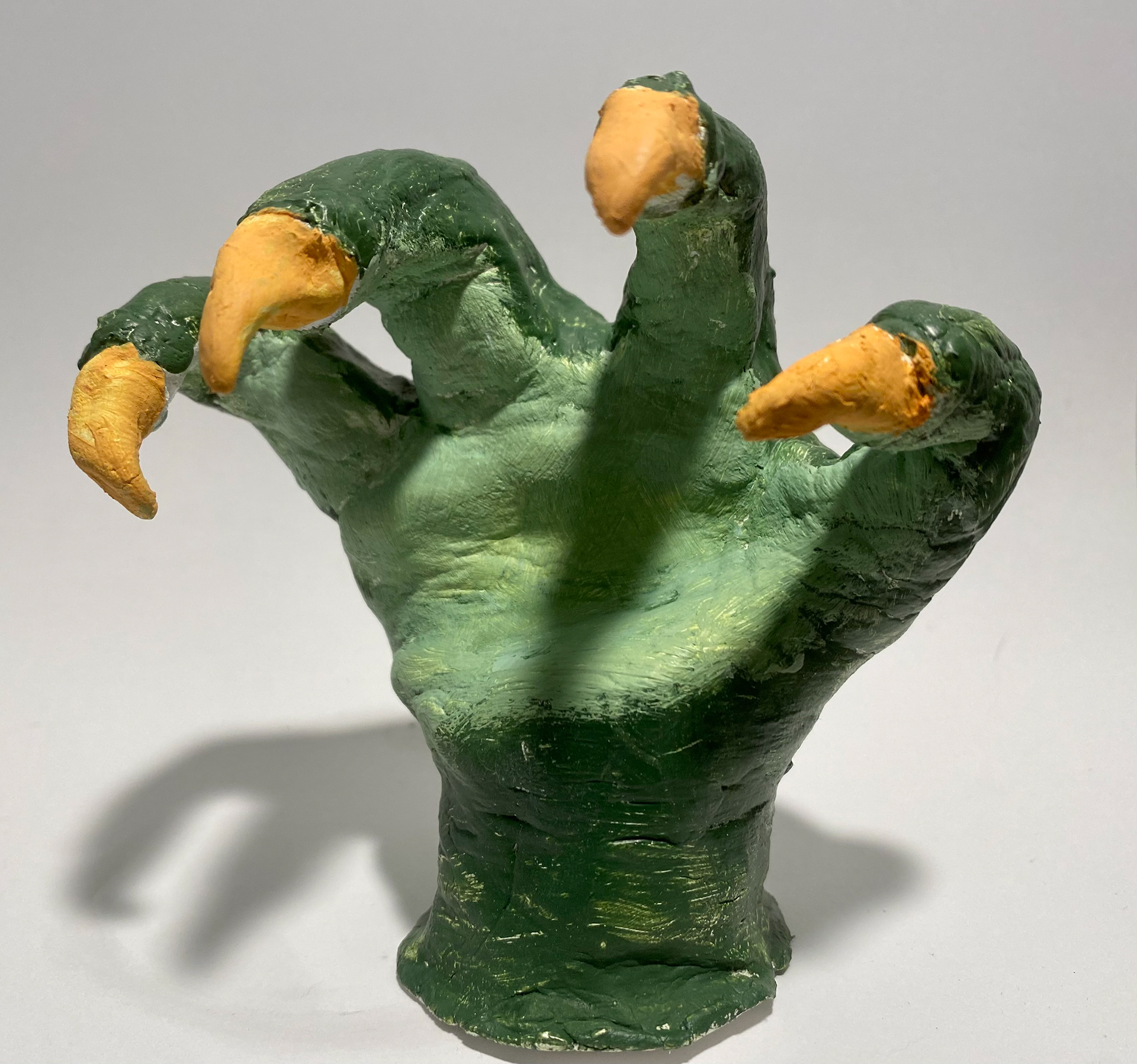 painted air dry clay claw