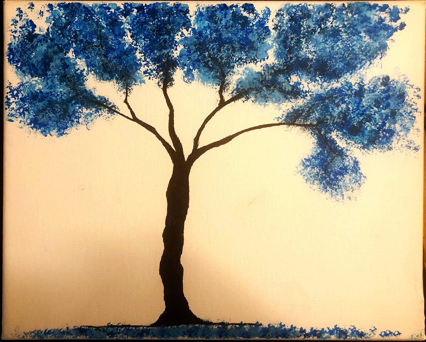 blue acrylic tree