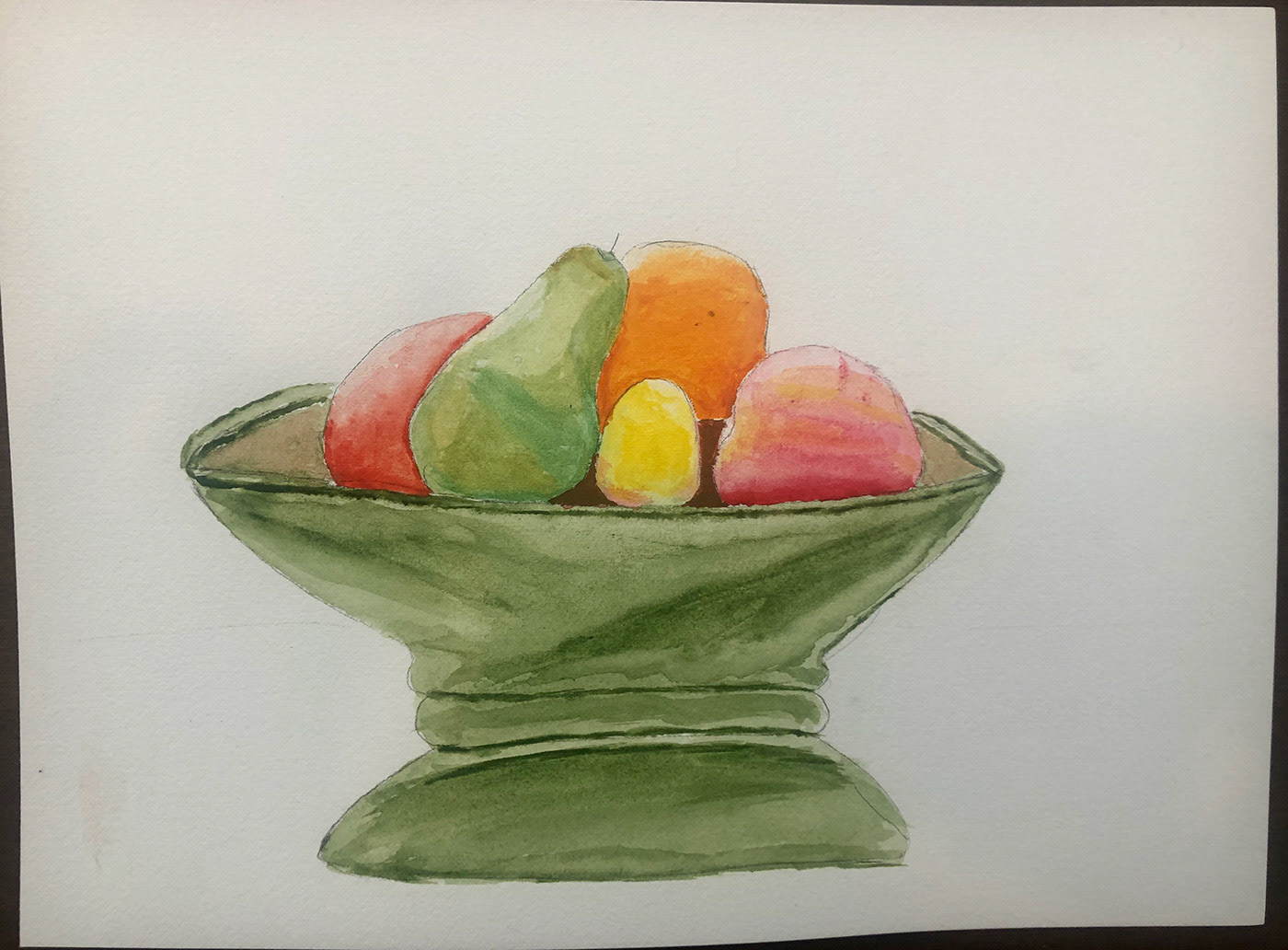 water color fruit bowl