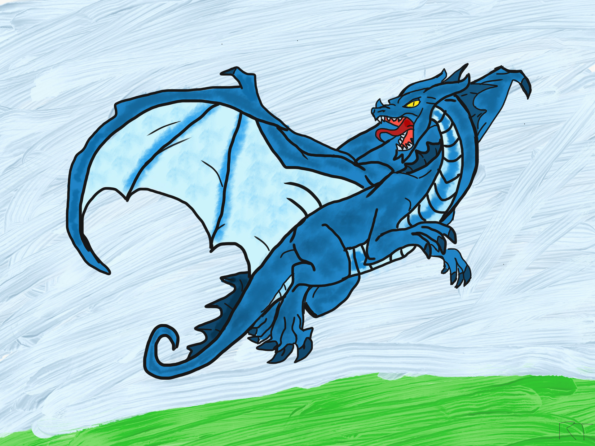 digital illustration dragon